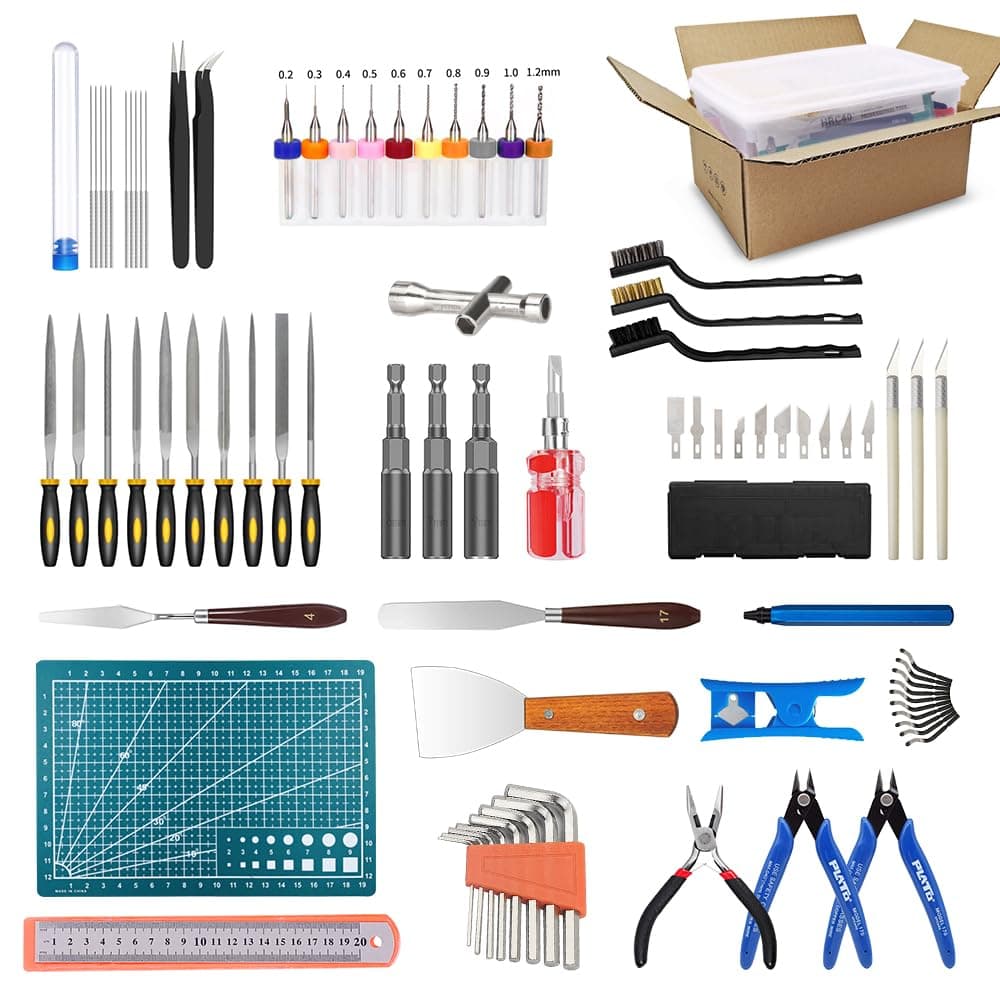 82 Pcs 3D Printer Tool Kit with Case, 3D Printing Tools with Accessories of Deburring Tool, Nozzle Cleaning Kit, Screwdriver Kit, Tube Cutter for 3D Print Removing, Cleaning, Finishing, Carving
