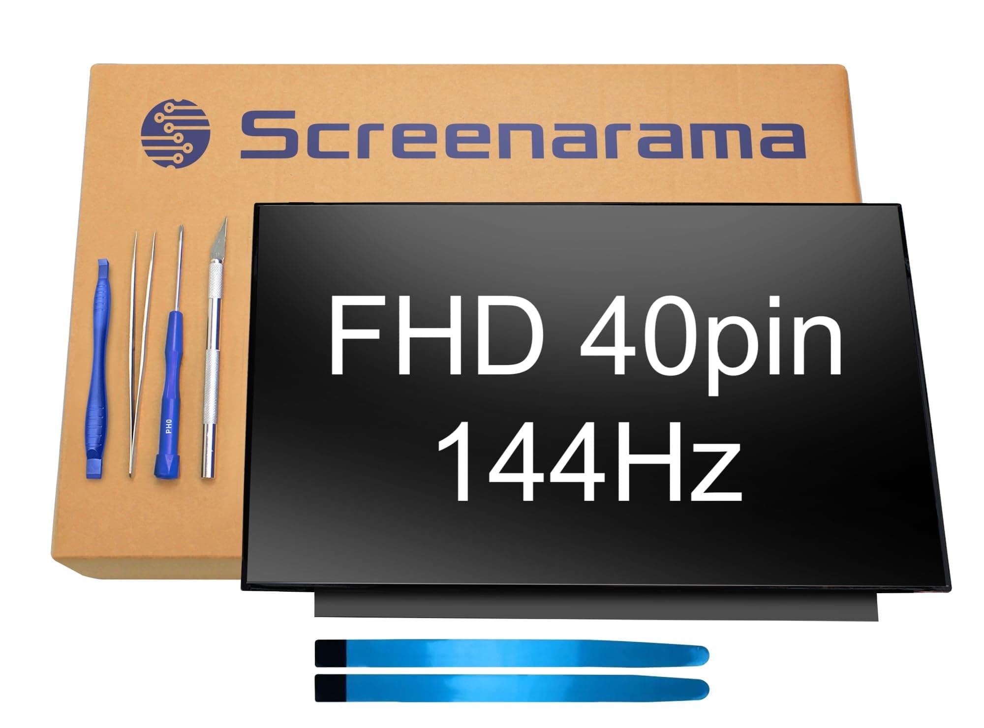 SCREENARAMA New Screen Replacement for MSI GF65 Thin MS-16W1 MS-16W2 (40pin 144Hz) FHD 1920x1080 IPS LCD LED Display with Tools and Tape