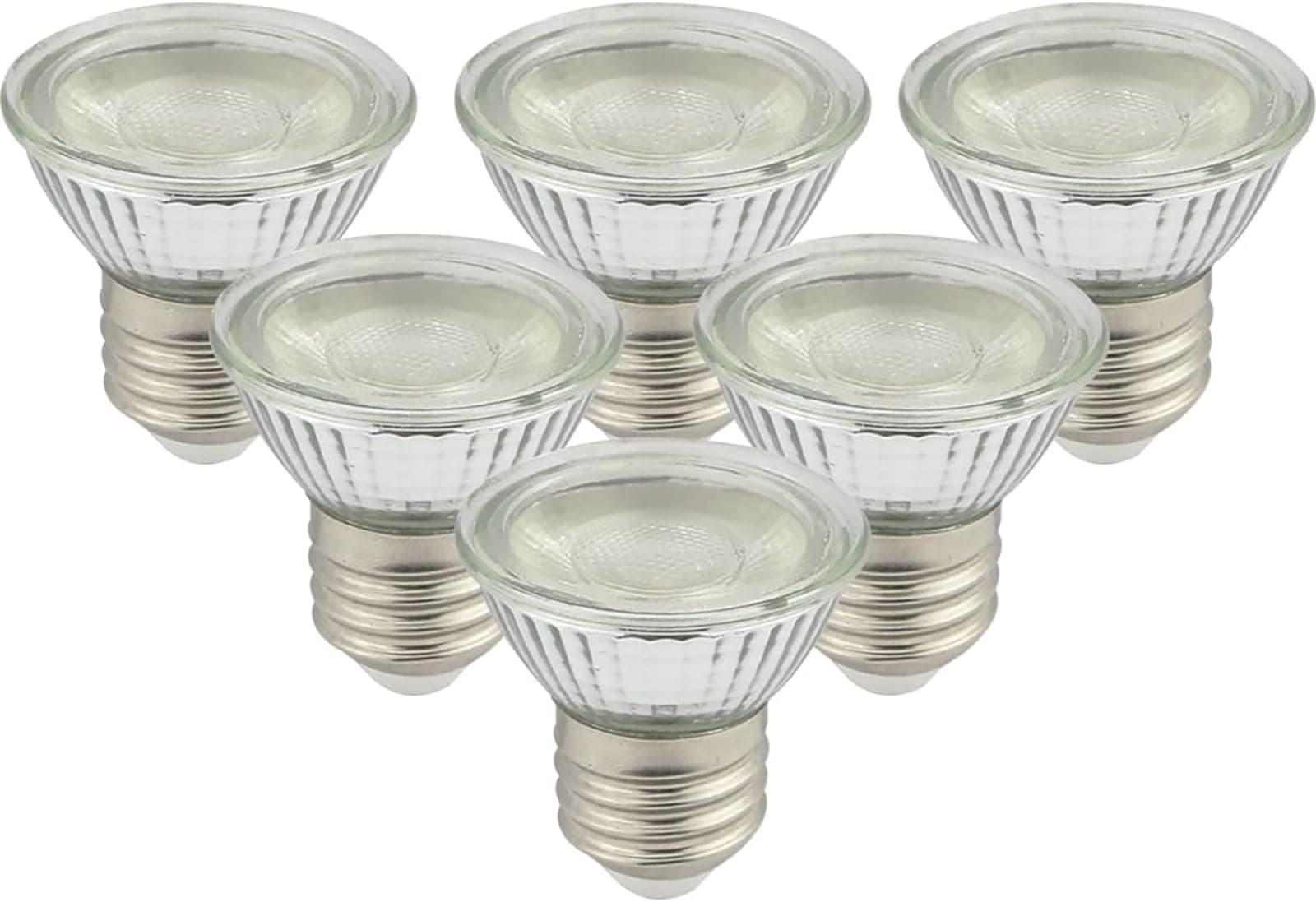 Drart Led Bulb Spotlight PAR16 5W Dimmable Short Halogen Light Bulb 50W Equivalent, LED Replacement for Halogen Bulb, E26 Screw Base, 120V HR16, 500lm Warm White (Pack of 6)