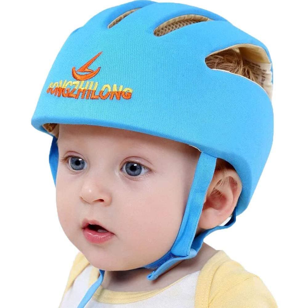 Adjustable Baby Head Protector, Baby Helmets for Crawling Walking Lightweight Safety Baby Helmet Jumping Running Breathable Hat Infant Essentials Toddler Helmets 6-24 Months (Blue)