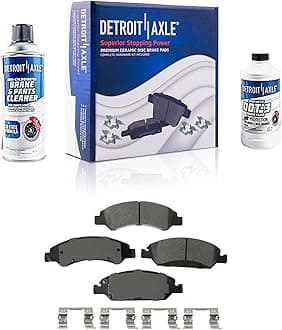 Detroit Axle - Front Brake Kit for Cadillac Escalade Chevy GMC Silverado Suburban Sierra Yukon XL 1500 Tahoe Replacement Drilled & Slotted Disc Brake Rotors Ceramic Brakes Pads Brake Calipers