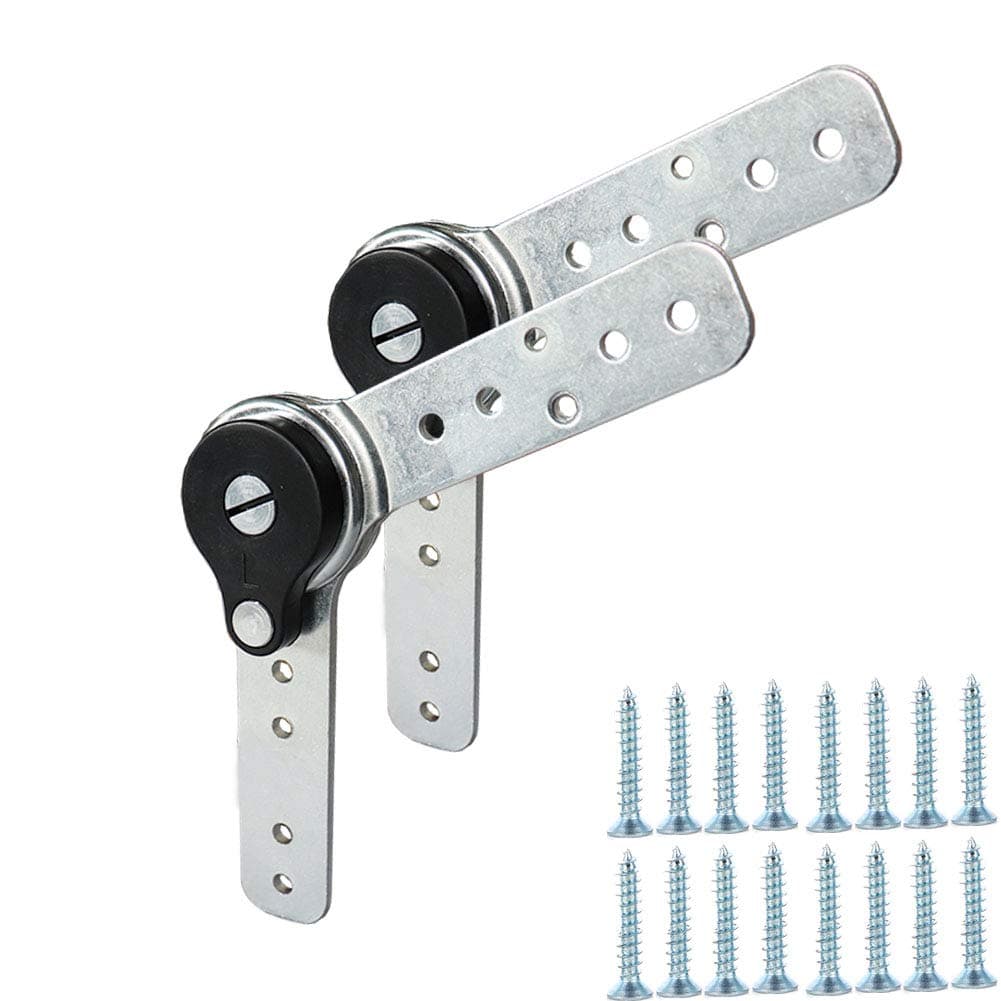 2 Pack of Furniture Adjustable Angle Hinge Automatic Reset Function Hinge Angle Adjustment Machine Heavy Duty Adjuster Sofa/Bed/Cupboard/Recliner Gear Adjustment Hardware 90 to 180 Degree