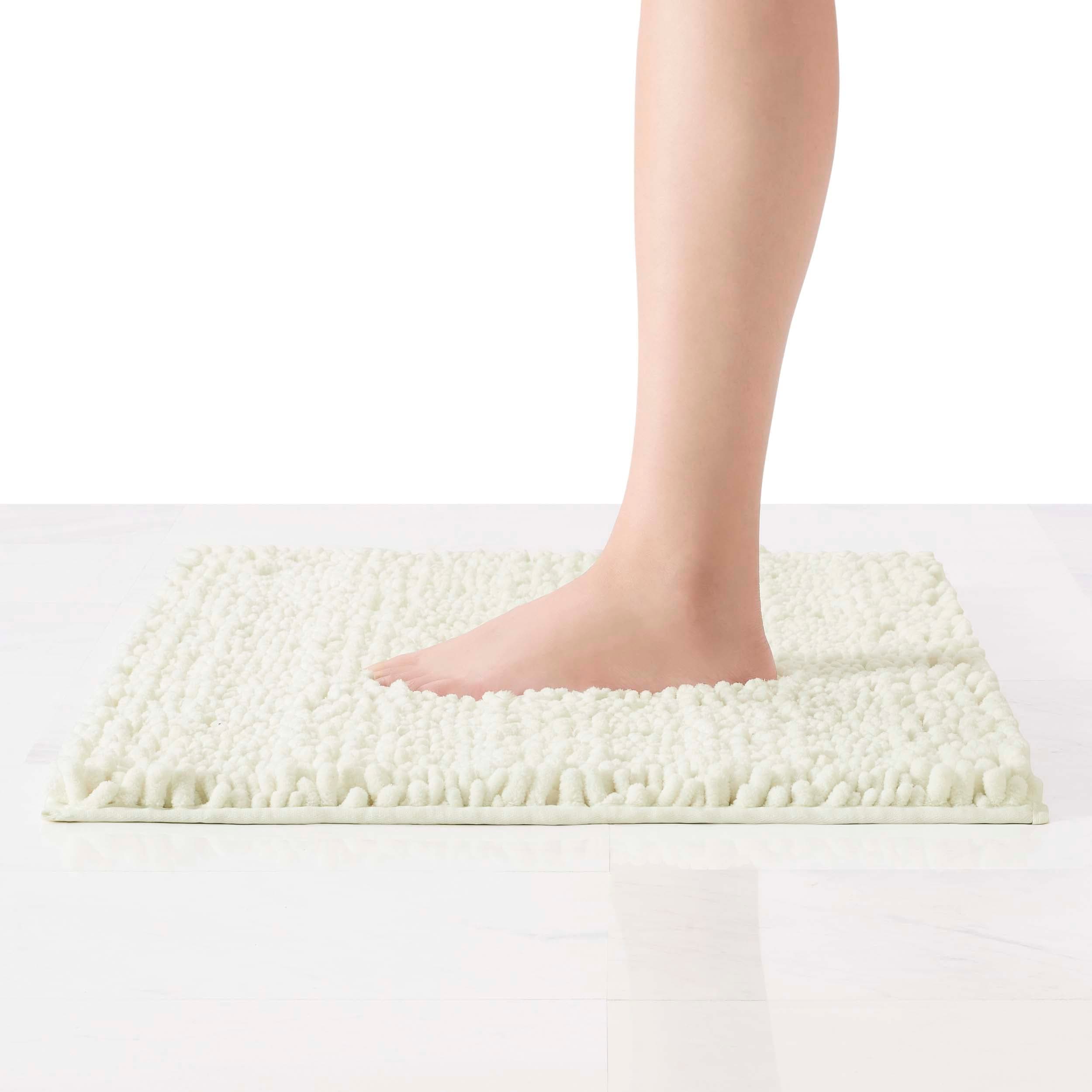 Laura AshleyAstor Chenille Polyester Bath Mat, 17"x24", White