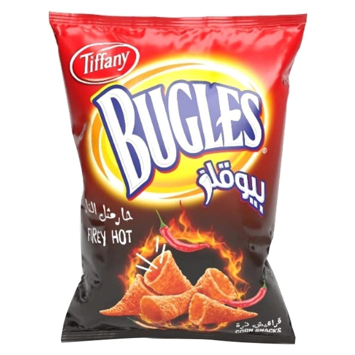 Tiffany Bugles Firey Hot Corn Snack 12 x 75 g