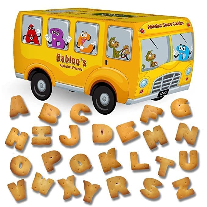 Alphabet Shaped Cookies - 2 Pack | Kids Biscuits | Eggless Cookies for Kids Snacks