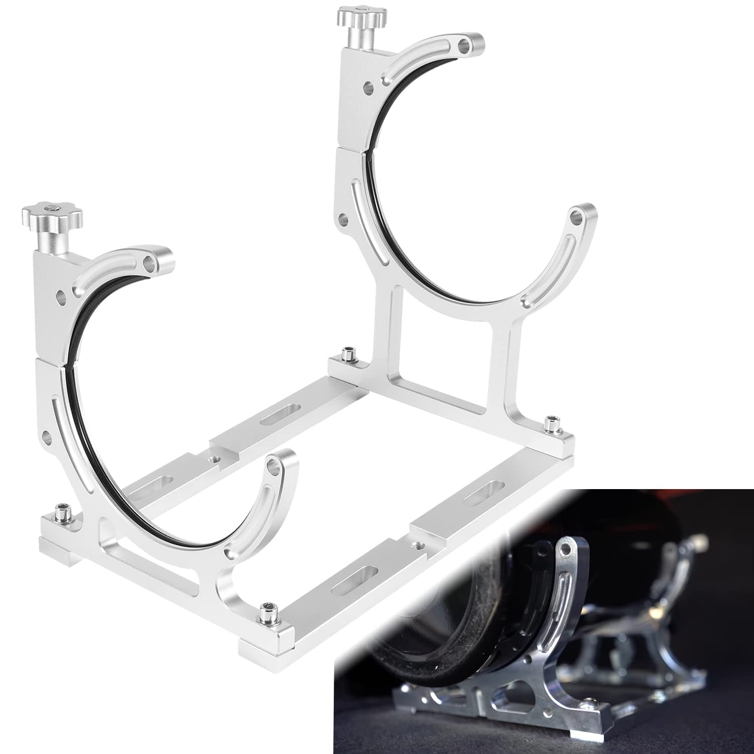 7” Nitrous Oxide Nos Billet Aluminum Single Bottle Holder Bracket for 10-15 pound nitrous bottle Replace for PCE150.1001