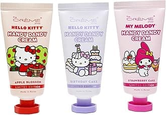 the CREME shop Hello Kitty limited edition dry skin repair hand creme trio with shea butter & vitamin e