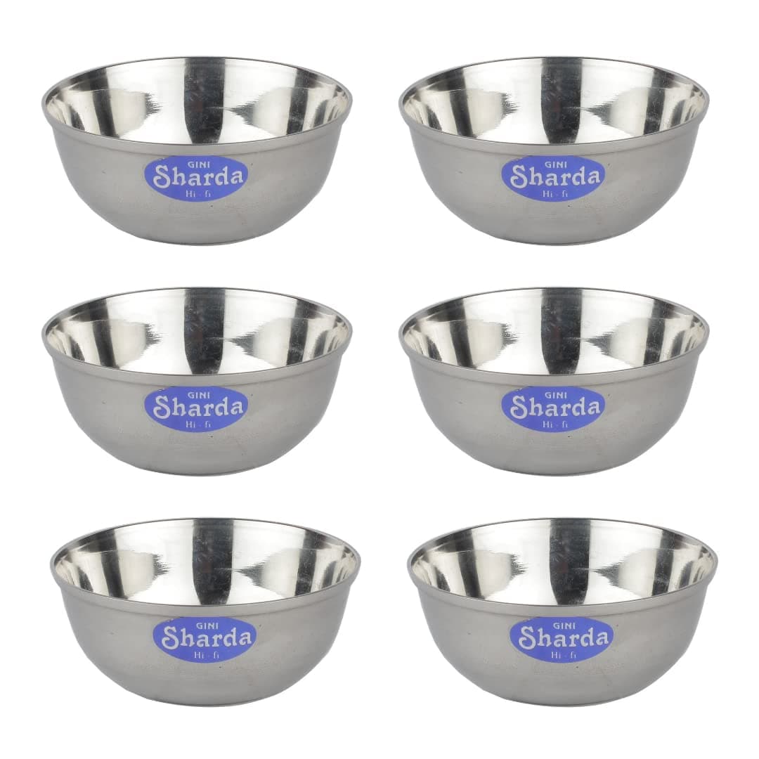 Curry Serving Bowls Vati Katori for Kitchen & Dining, Stainless Steel (Set of 6)