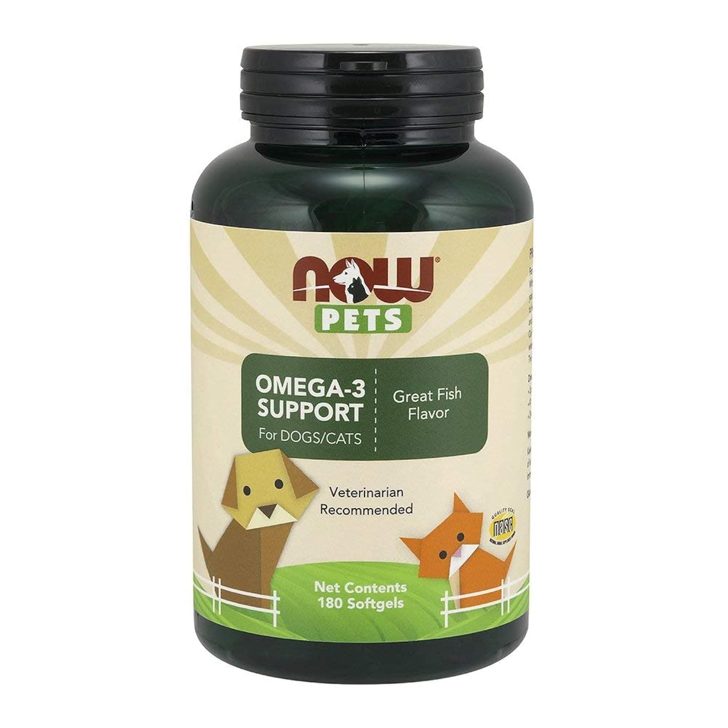 NOW Omega-3 Support - 180 Softgels for Pets