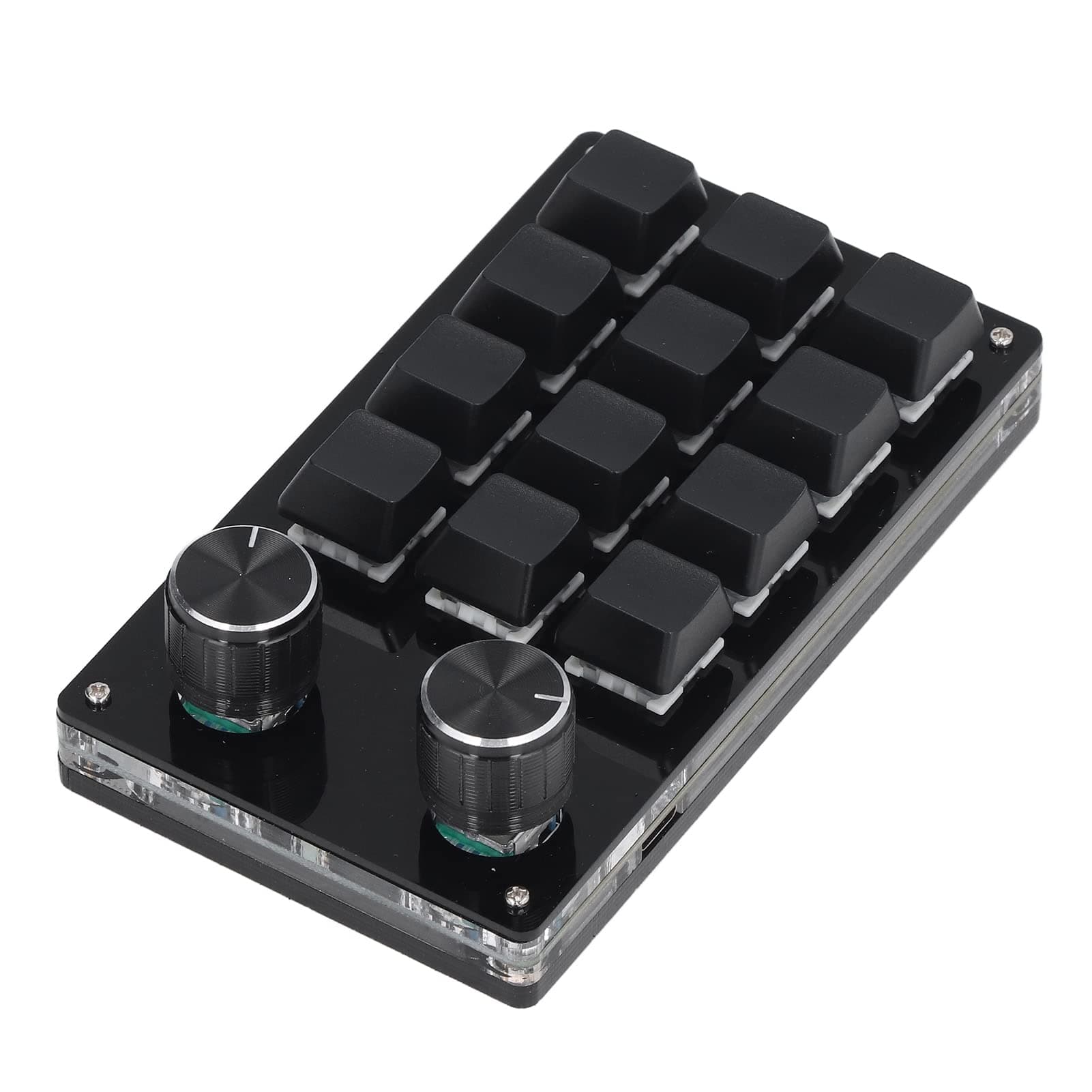 OSU Gaming Keypad, Small Portable DIY Programmable Mechanical Gaming Keypad 2 Knobs for Office for Music