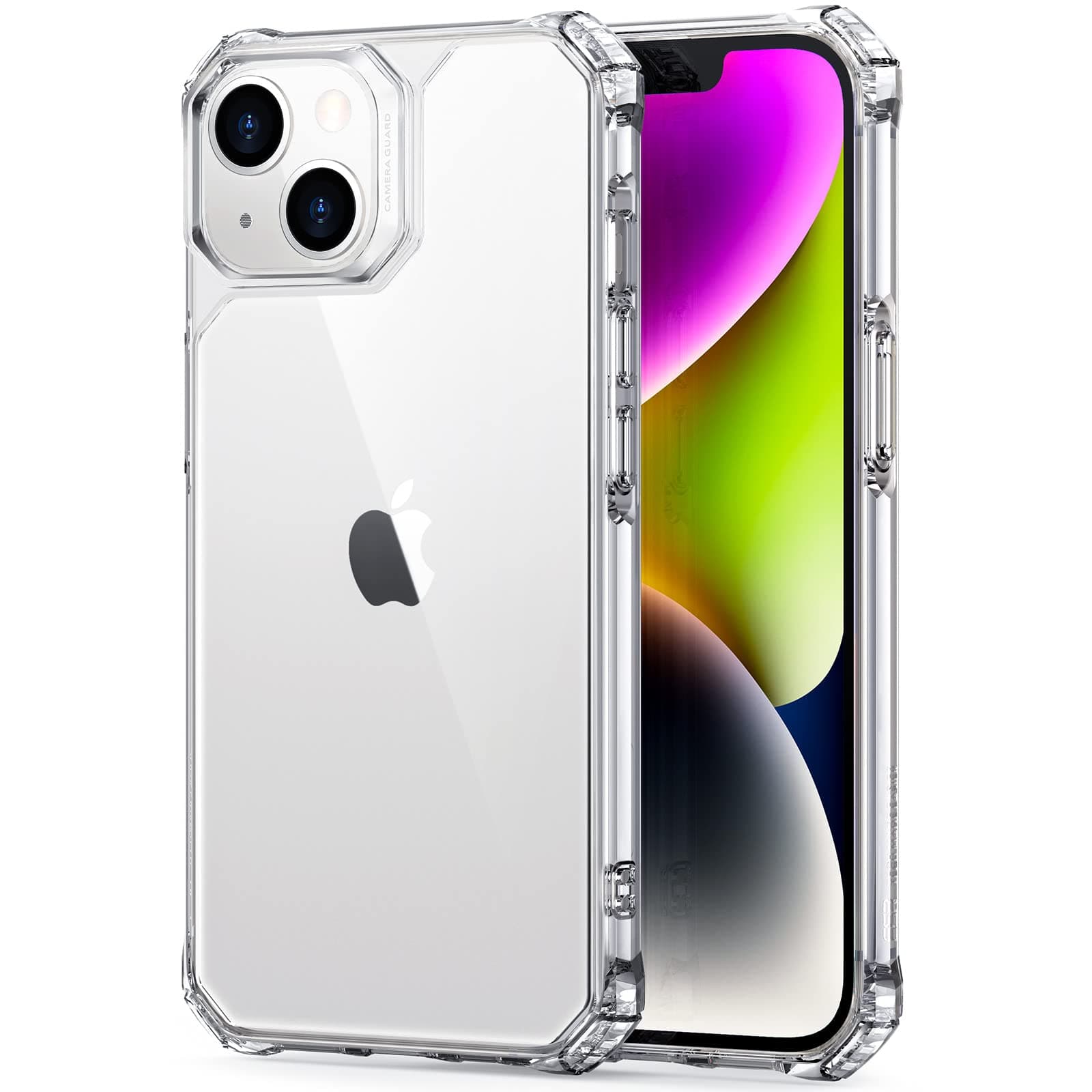 for iPhone 13 Case, iPhone 14 Case, Military-Grade Drop Protection, Shock-Absorbing Corners, Yellowing Resistant, Scratch Resistant, Air Armor Clear Phone Cover for iPhone 13/14, Clear