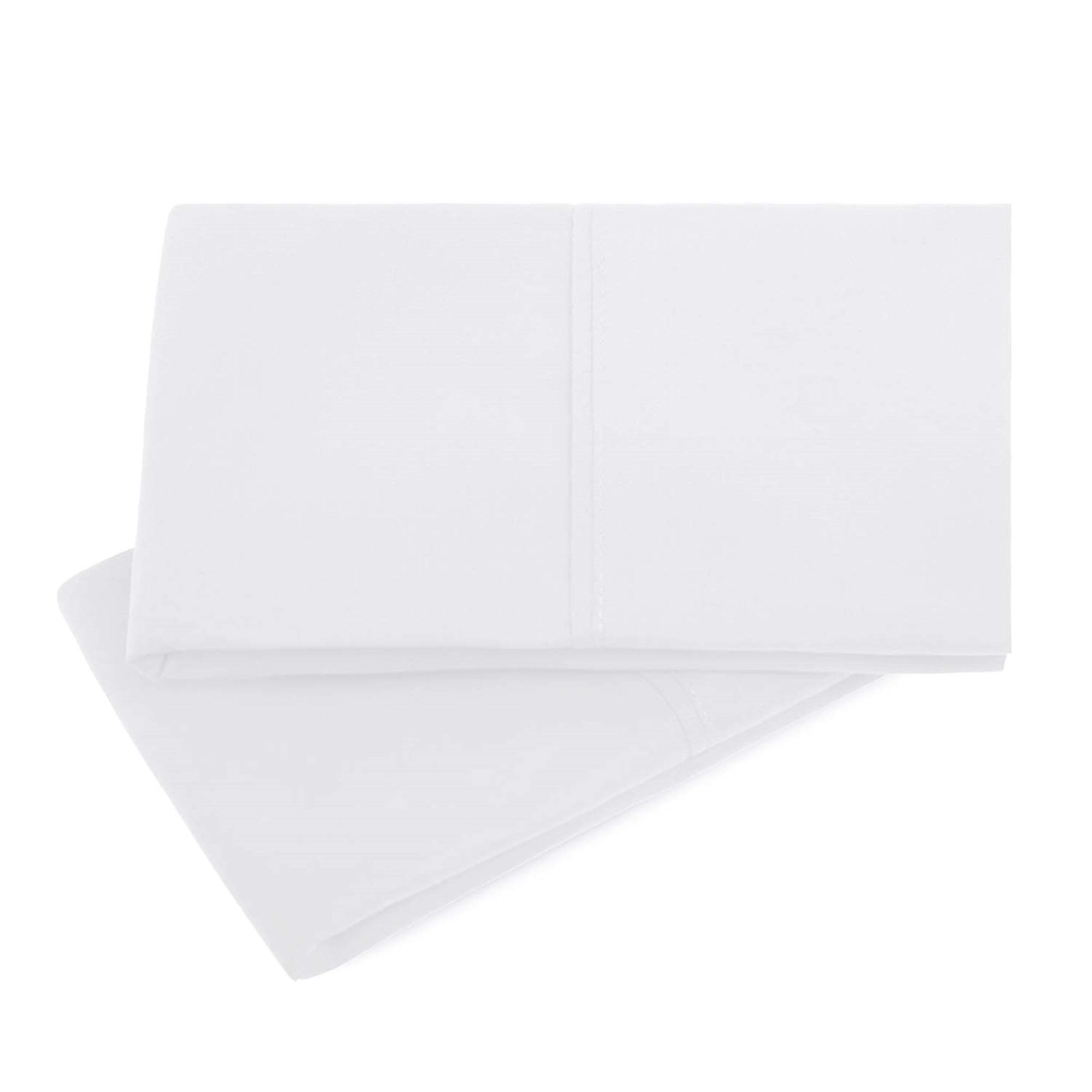 MALOUF Double Brushed Microfiber Super Soft Luxury Pillowcase Set - Wrinkle Resistant - Standard Pillowcases - Set of 2 - White