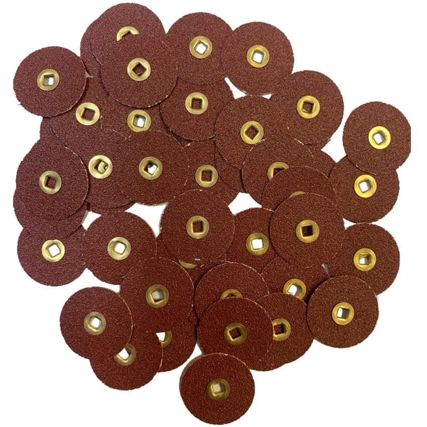 E C Moore's Adalox Fine Grit 7/8" Sanding Disc Snap On Metal Center Pack of 50