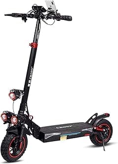 CRONY T4 Electric Scooter with Big LCD Display, 2000W Motor, 40-65KM/H Speed, Smart App Control, Triple LED Headlamps & Foldable Design with Smart Lock & Flashing Mode, Front/Rear Suspension