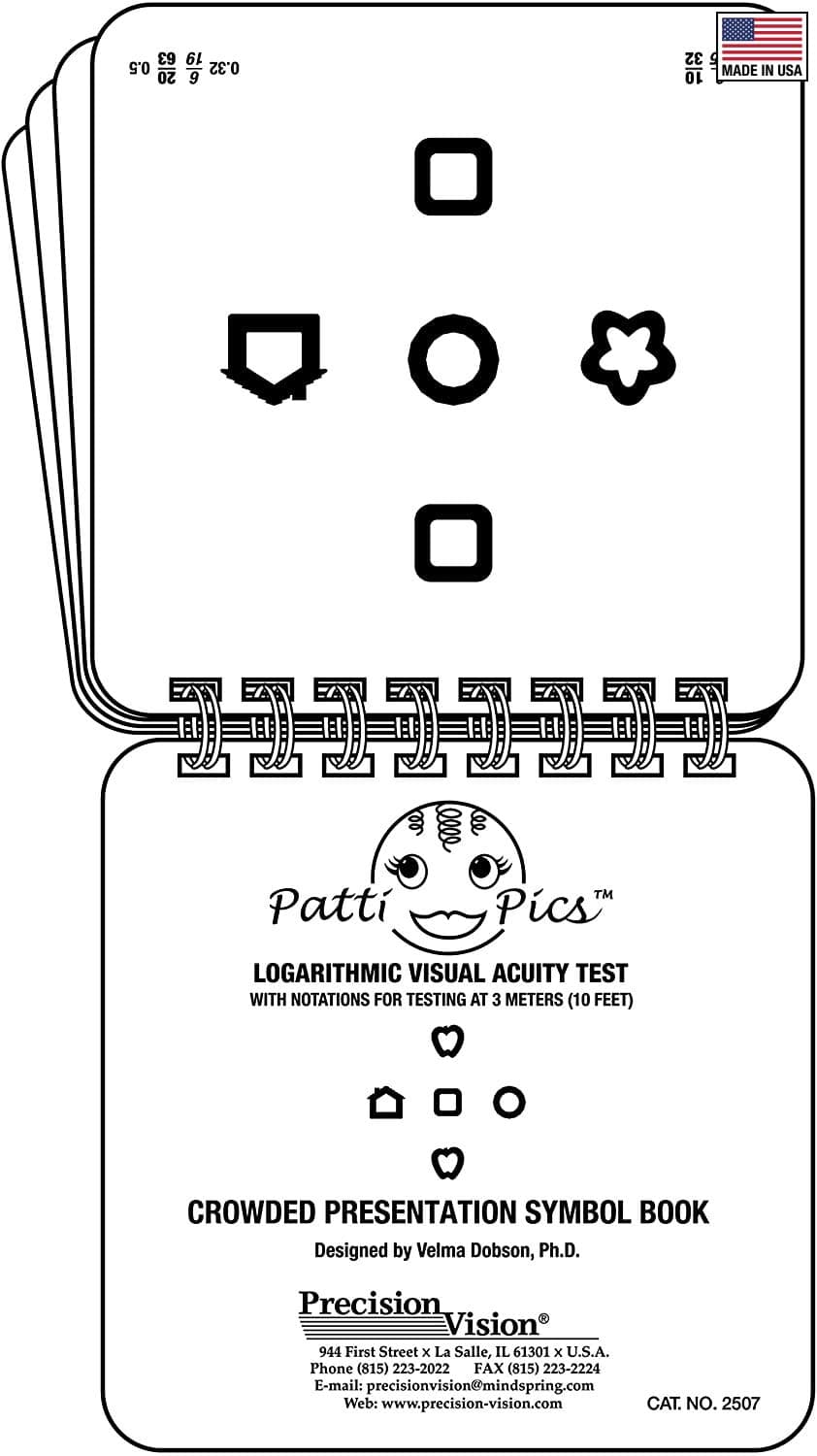 Kids Eye Chart Test 16 Page Flip Book