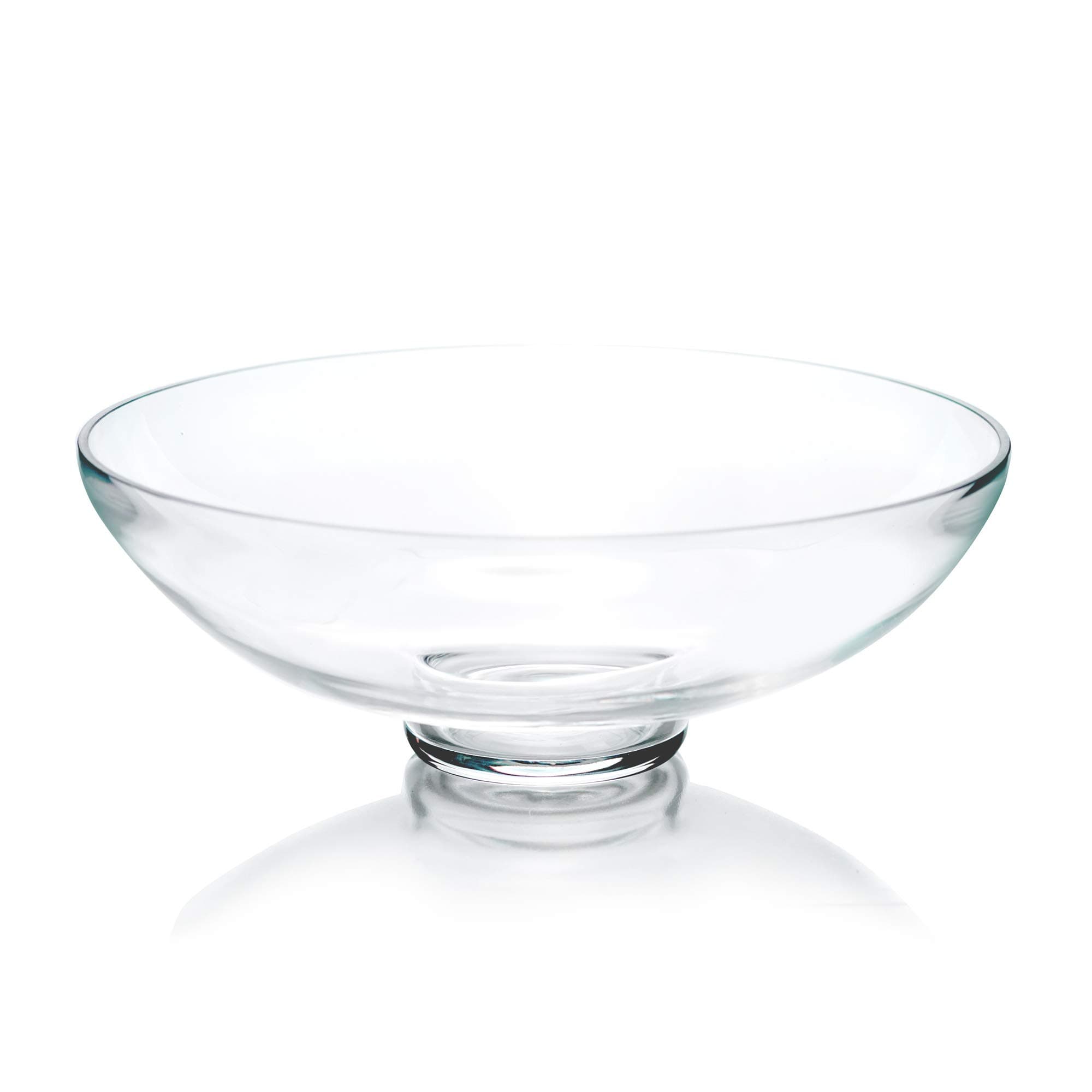 CYS EXCEL Glass Decorative Footed Bowl (H:4.5" D:12") | Fruit Display & Terrarium Bowl | Compote Vase & Kitchen Table Centerpiece