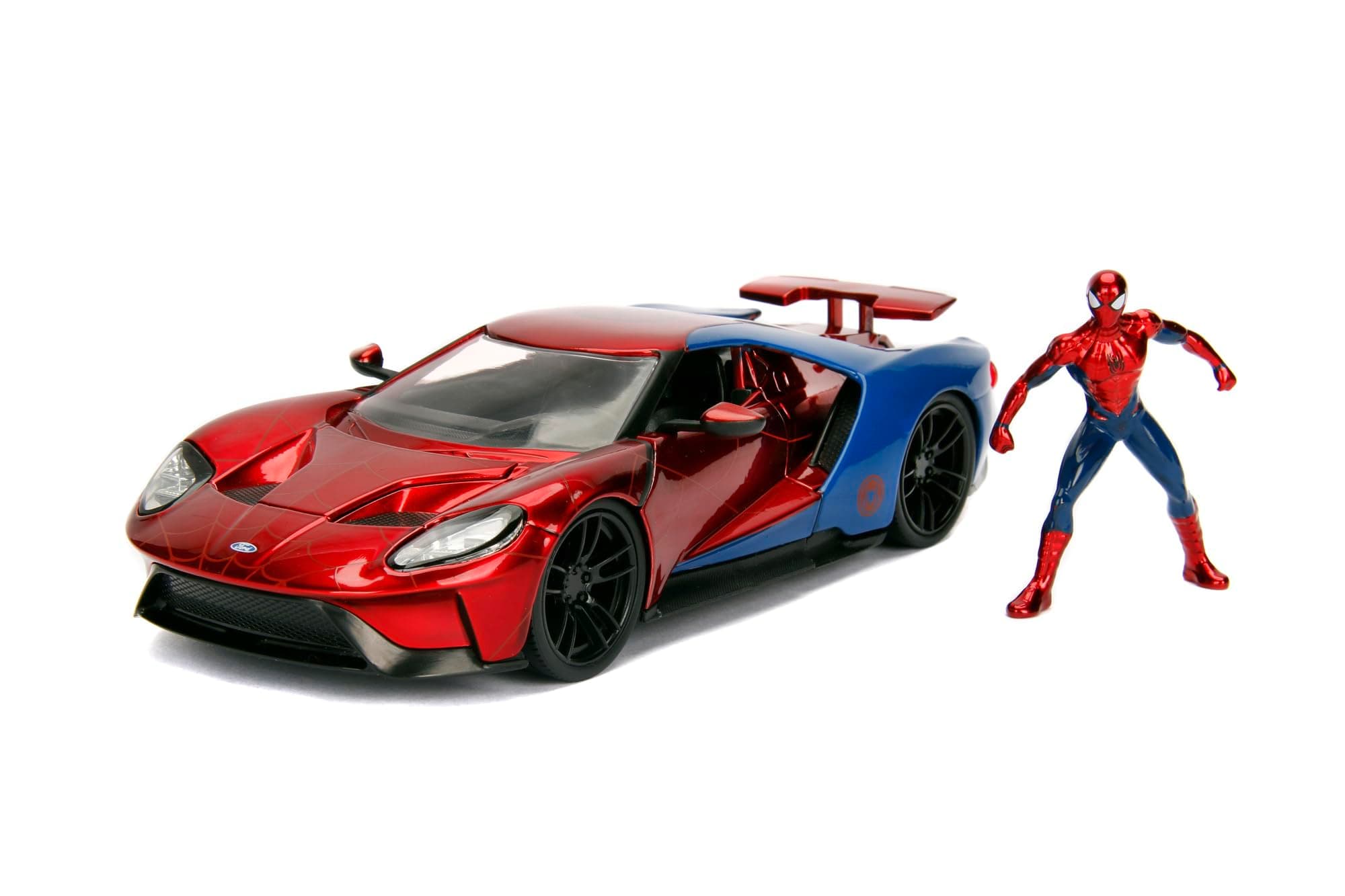 Jada MARVEL SPIDERMAN 2017 FORD GT 1:24 SCALE DIE-CAST CAR