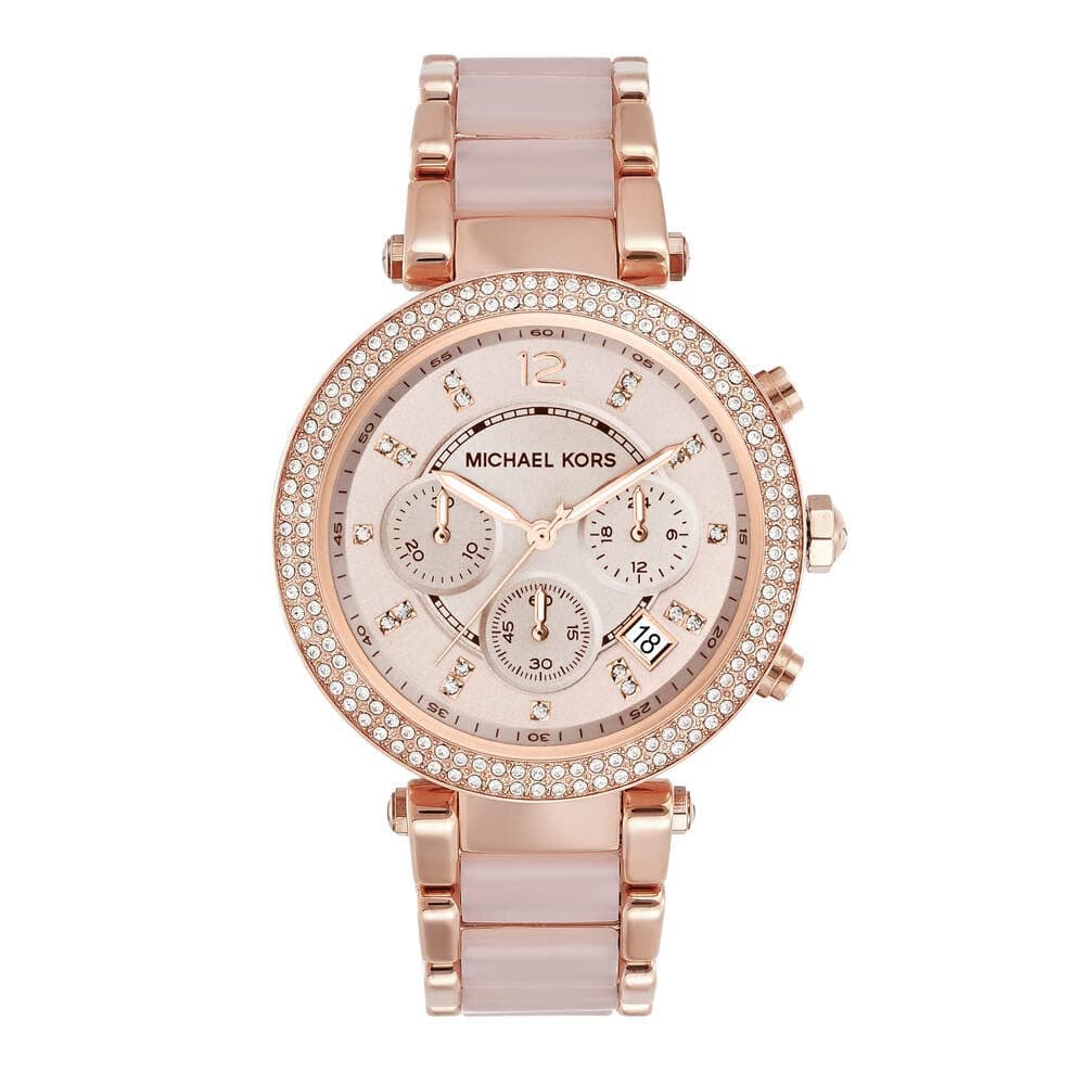 Analog Rose Dial Women's Watch-MK5896