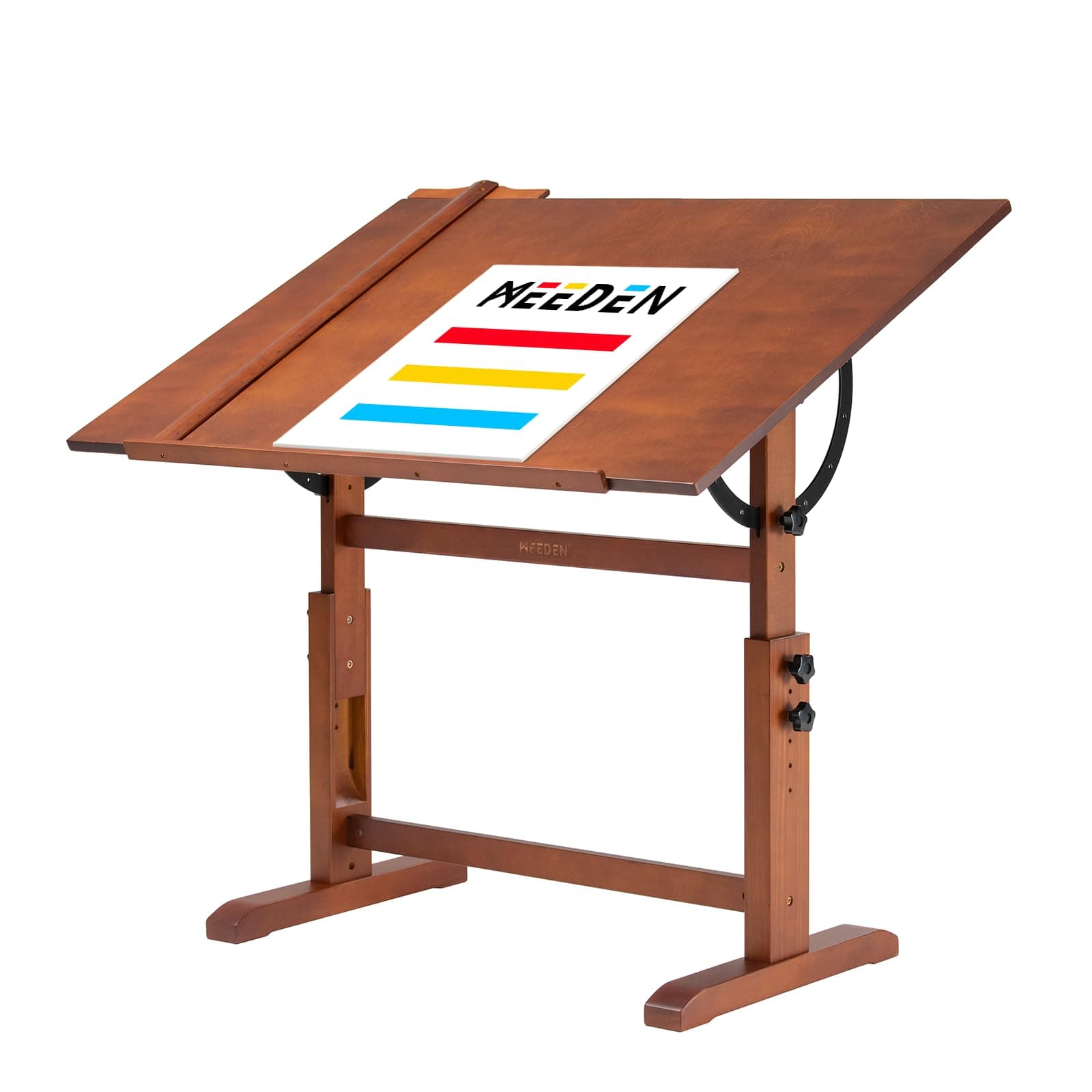 Extra Large Wood Drafting Table - 42" x 30" Artist Drawing Table Desk - Adjustable Height Art Craft Table - Painting Table with Tilting Tabletop for Adults Painting Reading Writing Sketching