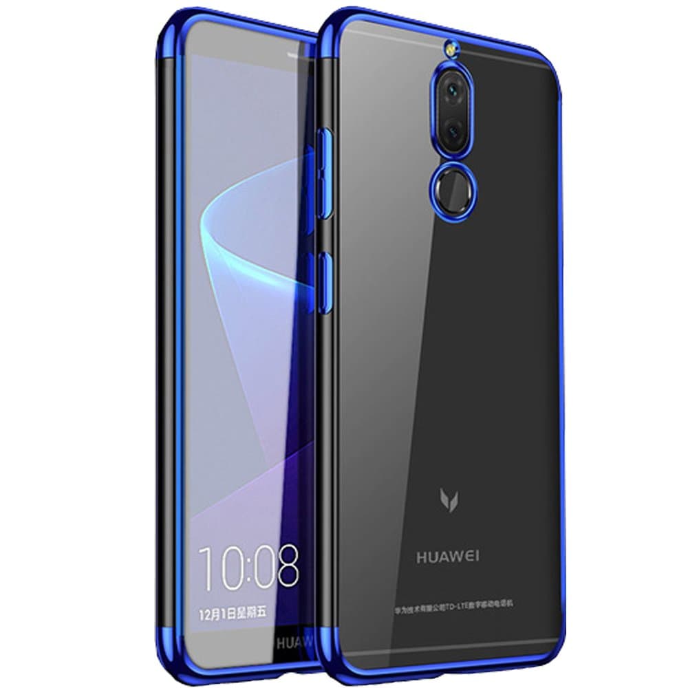 Huawei Mate 10 Lite Case,AMASELL AMASELL Shockproof Ultra Thin Electroplate Plating Frame Crystal Clear TPU Silicone Bumper Protective Case Cover for Huawei Mate 10 Lite,Blue