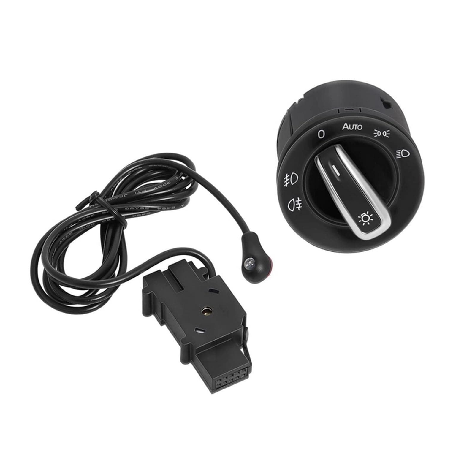 Generic Auto Headlight Sensor Chrome Switch, Replacement for 5ND 941 431 B, Fits for Golf MK5 / Golf MK6 / Tiguan/Jetta MK5, Automatic Headlight On/Off
