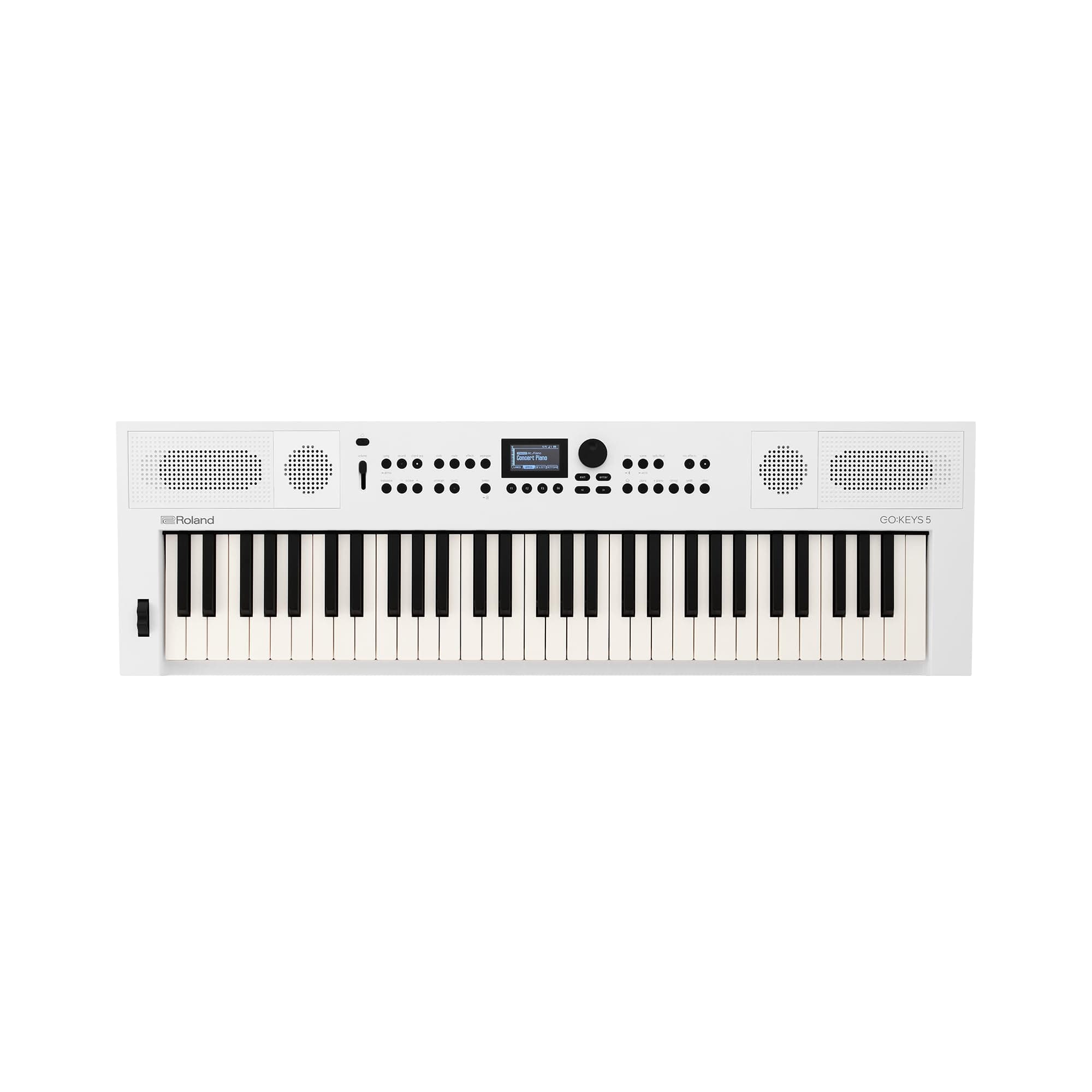 Roland GO:KEYS 5 Music Creation Keyboard | 61-Note Keyboard | Built-In Stereo Speakers | Mic Input | Bluetooth Audio/MIDI Support for Music Streaming - White