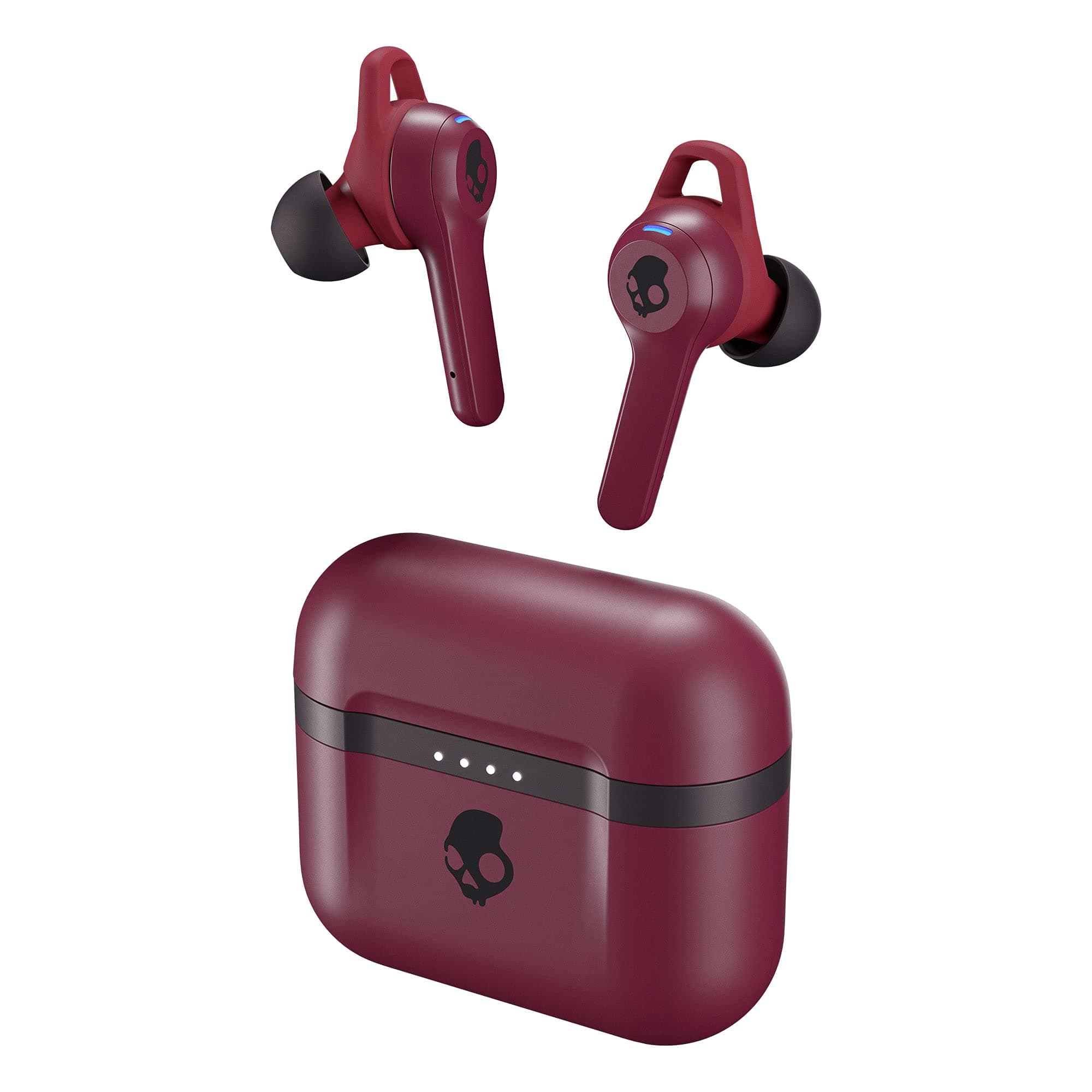 SKULLCANDY Indy Evo True Wireless In Ear Earbuds With Charging Case Deep Red
