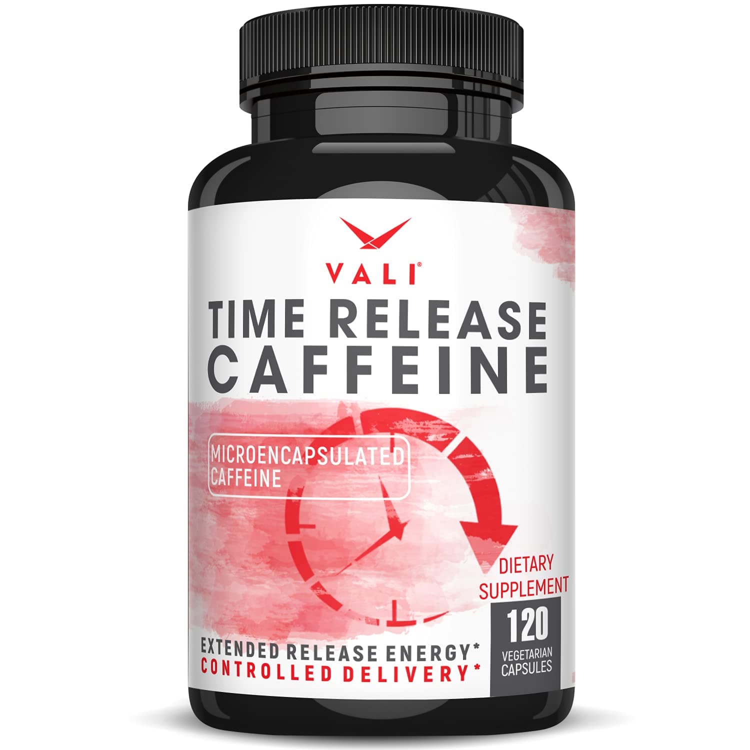 Time Release Caffeine 100mg Pills - Smart Slow Release for Extended Energy & Focus. Advanced Nootropic Supplement. Brain Booster for Active Performance, Alertness & Clarity. 120 Veggie Capsules