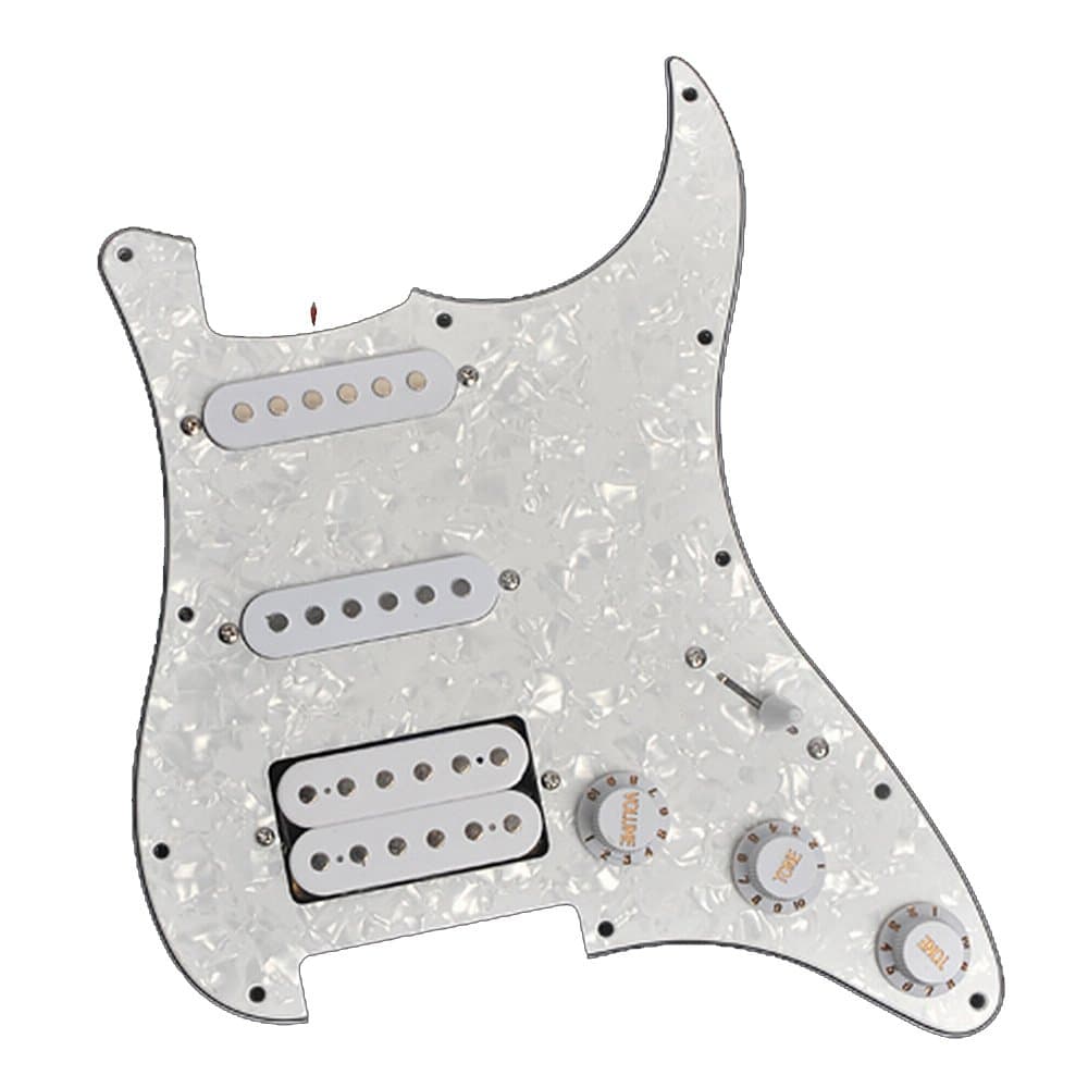 2pkg White Pearl Pickguard Assembly SSH Fits Fender Strat Replacement