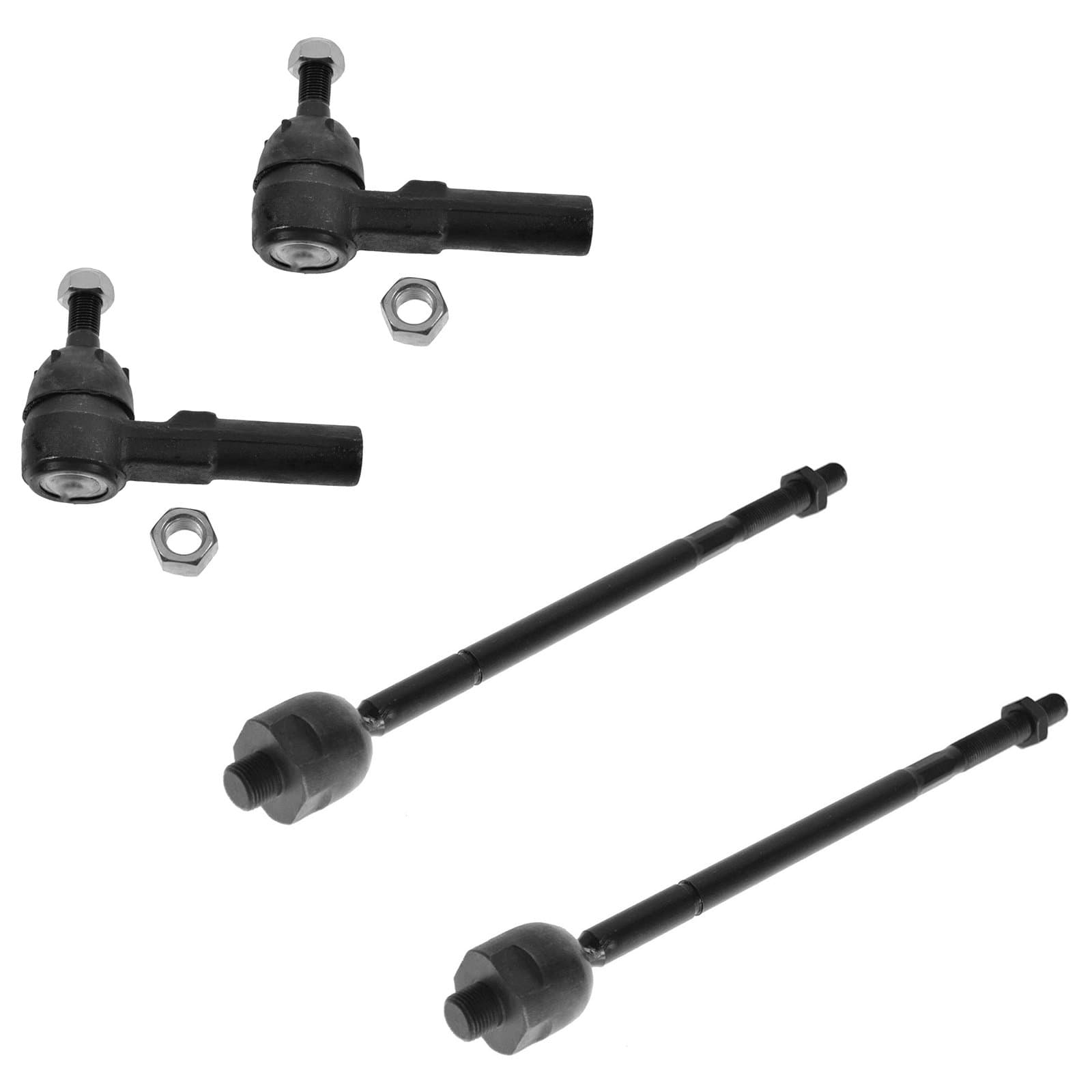 TRQ Front Inner and Outer Tie Rod Set 4 Piece Compatible with 1993-2002 Chevrolet Camaro 93-02 Pontiac Firebird 91-02 Saturn SL SL1 SL2 SC1 SC2 93-99 SW1 93-01 SW2