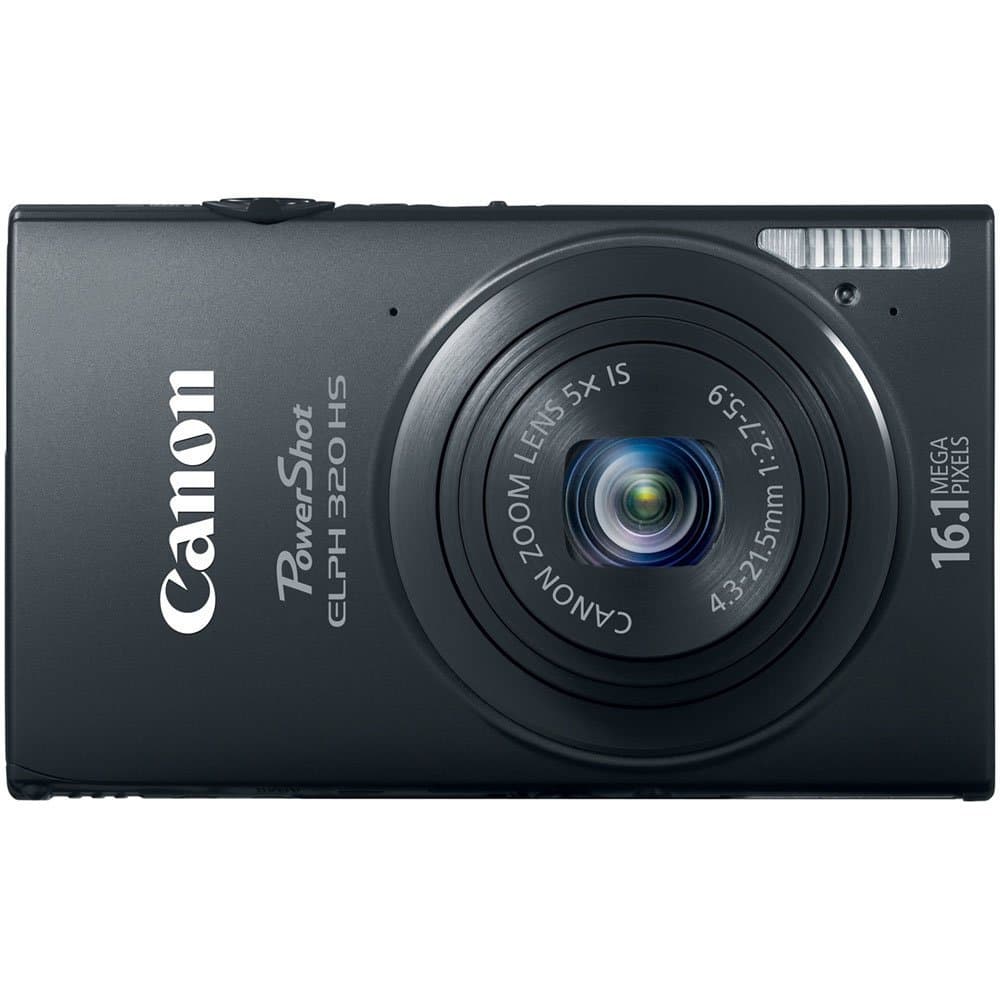 Canon ELPH 320 HS 16.1MP Digital Camera with WiFi and 5X Optical Zoom-Black 6024B001