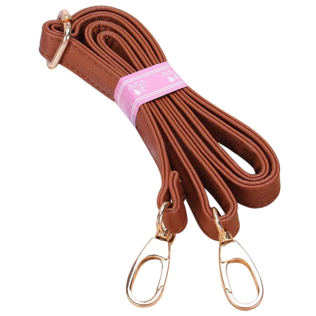 SODIAL(R) DIY Replacement Leather Bag Shoulder Strap Handle Cross Body Adjustable 140 * 2cm, Brown