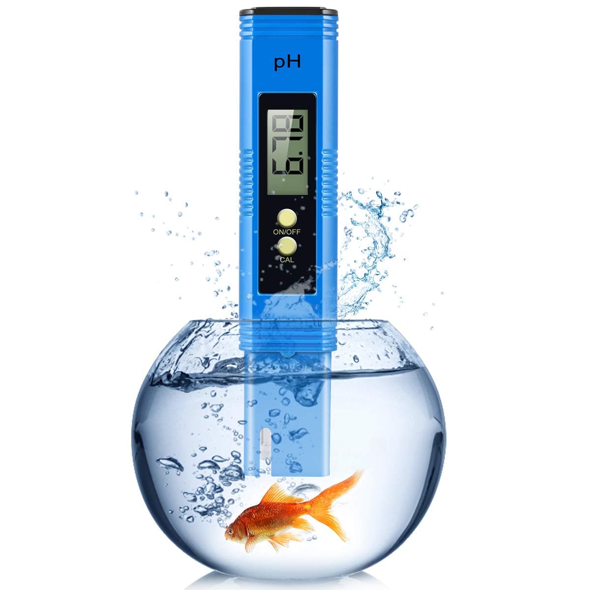 Digital PH Meter, PH Tester Digital, High Accuracy Water Quality Tester with ATC, 0-14 PH Measurement Range PH Meter for Household Drinking Water, Pool, Hydroponics, Aquarium Water