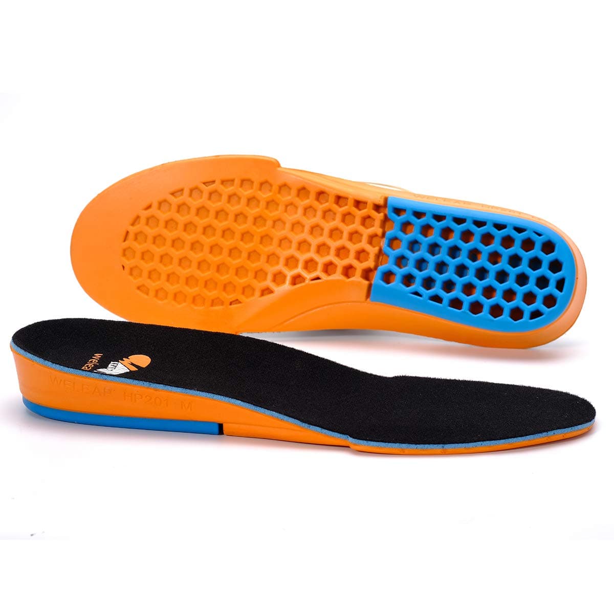 Weleap Breathable Height Increased Insoles,Arch Support Orthotics Shoe Inserts,Relieve Plantar Fascitis,Flat Feet,Heel Pain