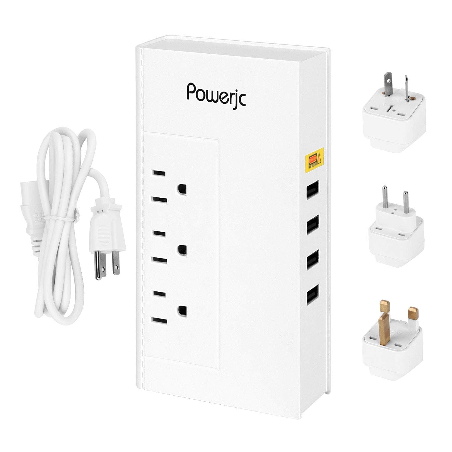 Voltage Converter Universal Power Adapter 1875W Step Down 220V to 100V with 4 Smart USB Charging Ports Inner Cooling Design Without Any Noise-with