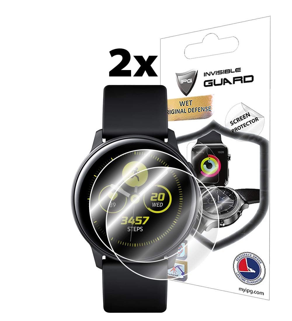 IPGfor Samsung Galaxy Watch Active 40mm Screen Protector (2 Units) Invisible Ultra HD Clear Film Anti Scratch Skin Guard - Smooth/Self-Healing/Bubble -Free