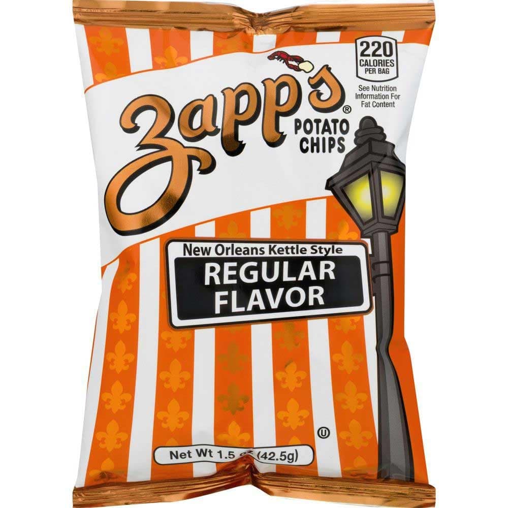 Zapps Regular Flavor Potato Chips, 1.5 Ounce - 60 per case.