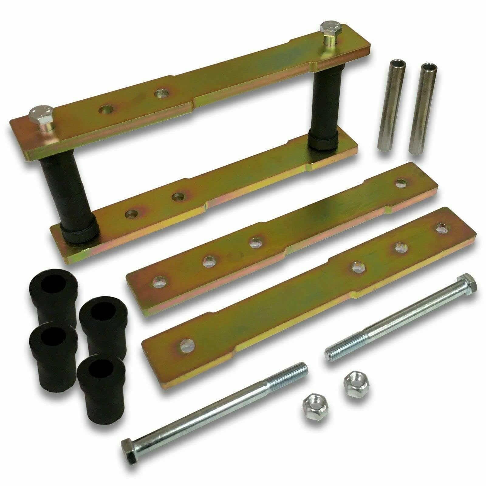 1" 2" 3" 4" Adjustable Rear Leaf Spring Shackle Lift Kit Compatile with 1965-1973 Ford Mustang, for 1966-1970 Falcon Mercury, for 1965-1969 Comet & Cyclone, 1/2" Shackle Bolt Size