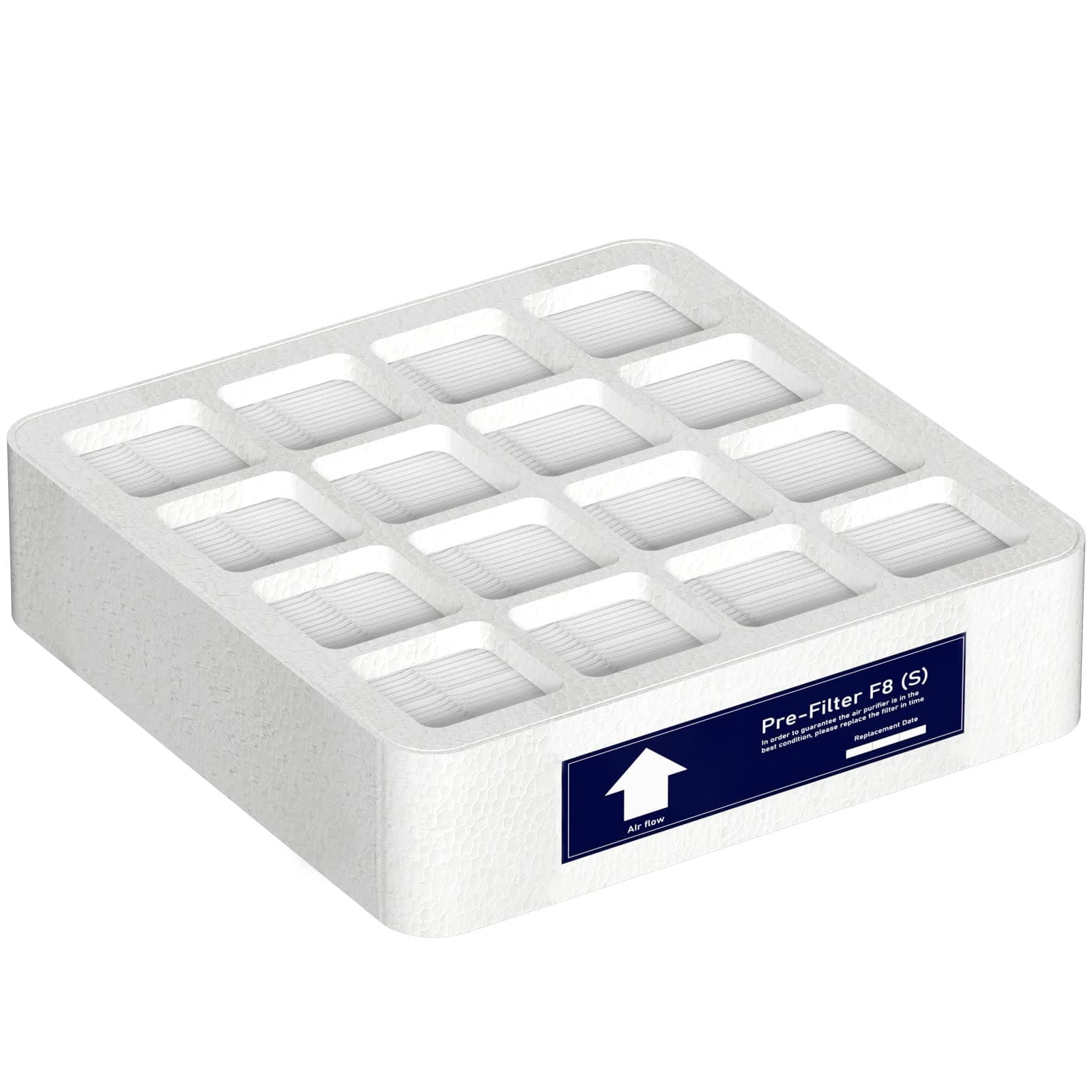 F8 (S) Pre-filter True HEPA Replacement Filter Compatible with IQ Air HeathPro Series Pre-Filter (F1), True HEPA First Stage Replacement