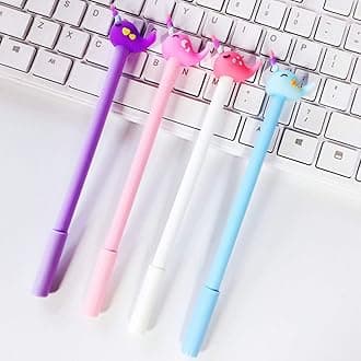 Animal Colorful Fish Whales Narwhal Gel Ink Pen Cute Kawaii Black Writing Pens Ballpoint Black Ink Gel Pen Party Gift Gel Ink Pens Funny School Stationery Office Supplies (8PCS Whales Pens)