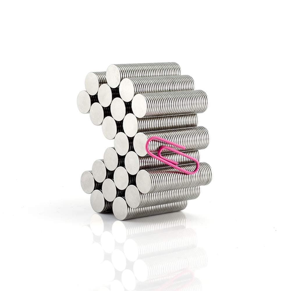 Hmlkeci  Small Multi-Use Refrigerator Magnets for Refrigerator, Science, Crafts - Tiny Round Disc, Sliver, 8MM x 1MM - Approximately, 100Pcs