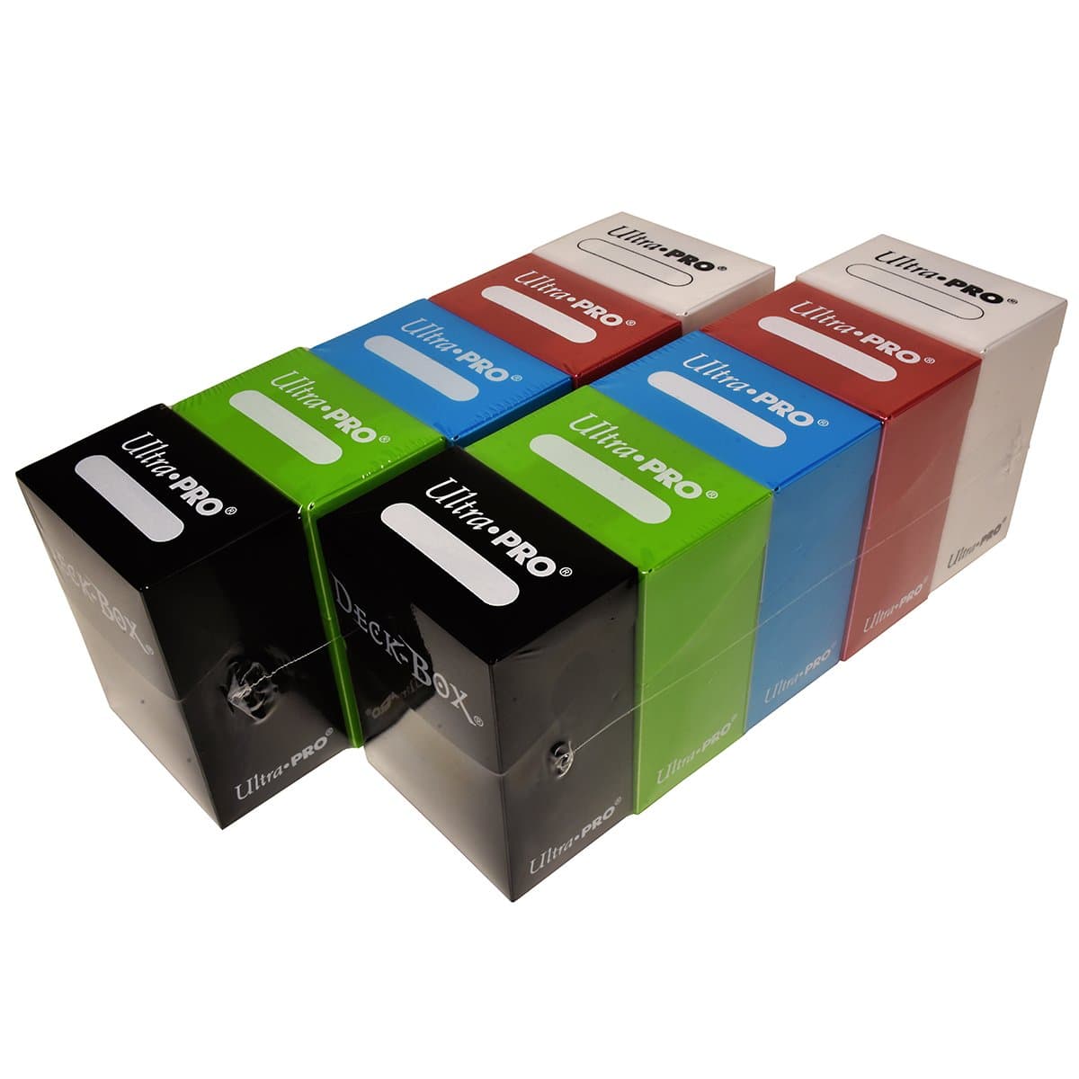 Ultra Pro Magic/Pokemon/Yugioh Cards Deck Boxes, Set of 10 (Red, Blue, Green, Black & White)
