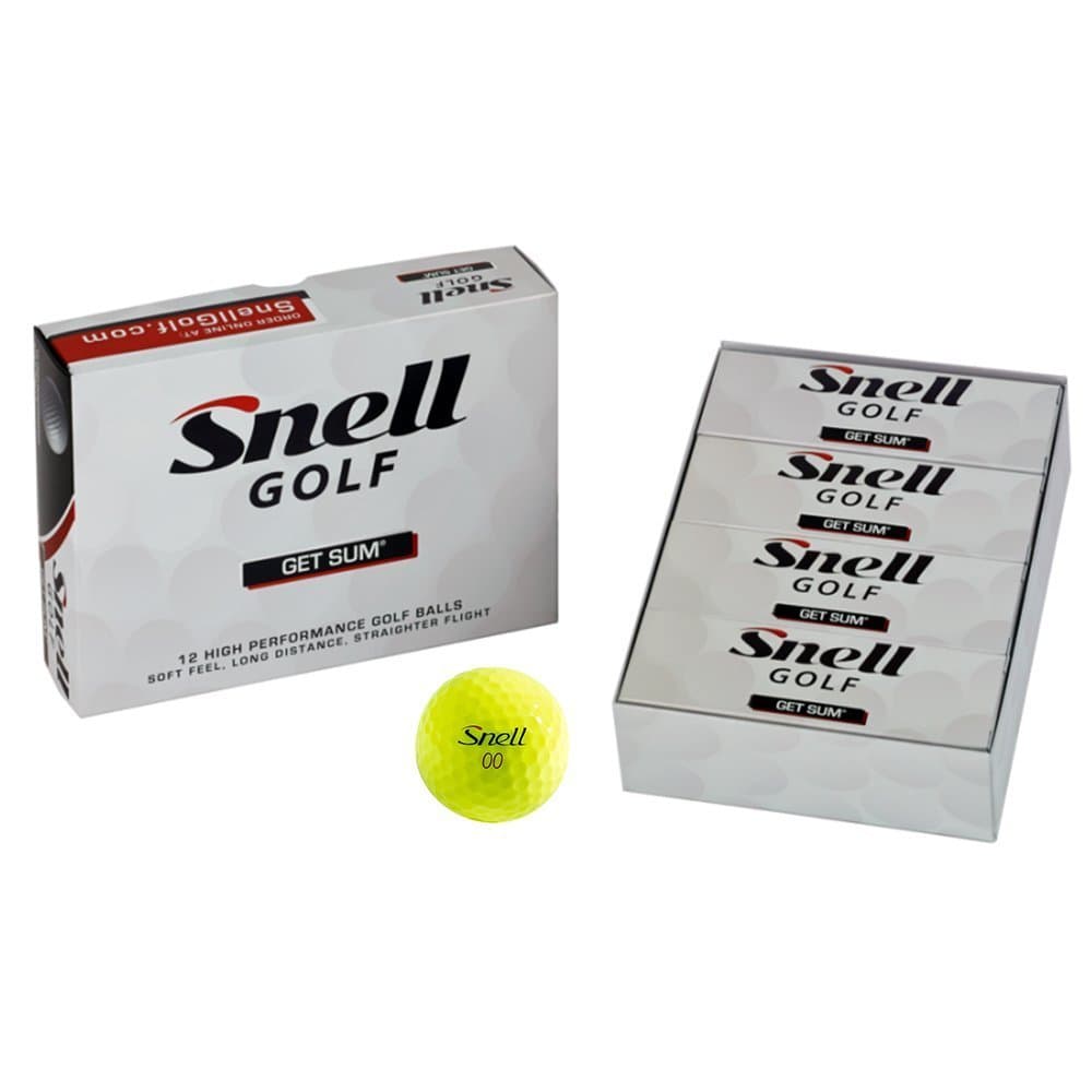 Snell Golf 2017 Get Sum Golf Balls 1 Dozen Yellow New