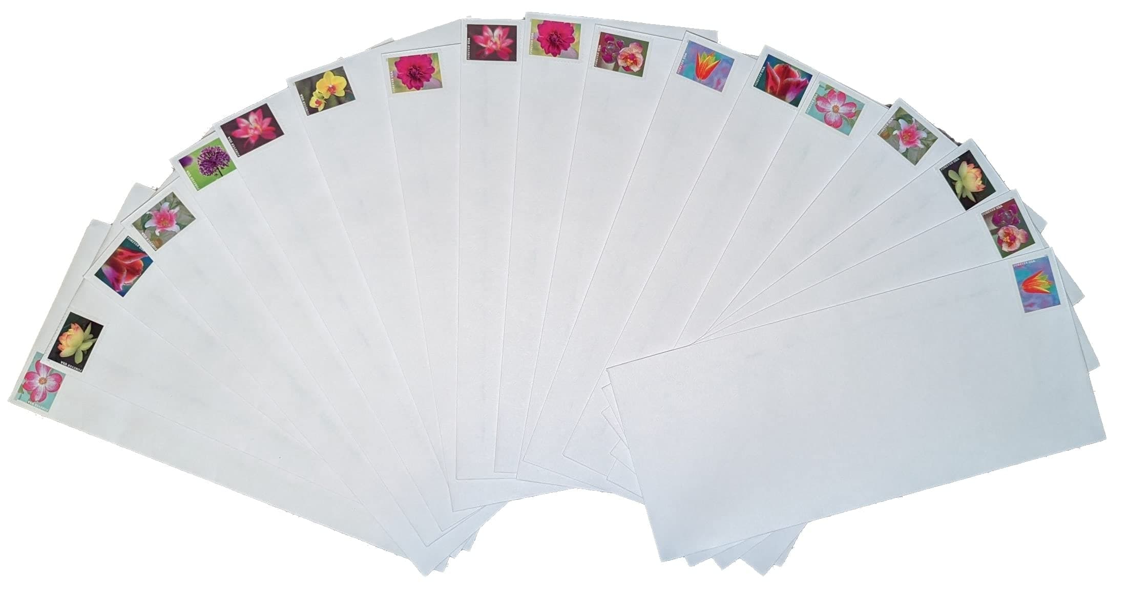 100 Forever Stamped Envelopes #10 Self Seal Security Envelopes (4-1/8 x 9-1/2 inch) (USPS Postage Stamp Design Varies)