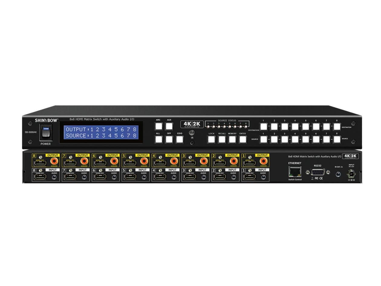 SB-5688AK 8x8 HDMI UHD 4K2K Capable Matrix Routing Switch w/ EDI