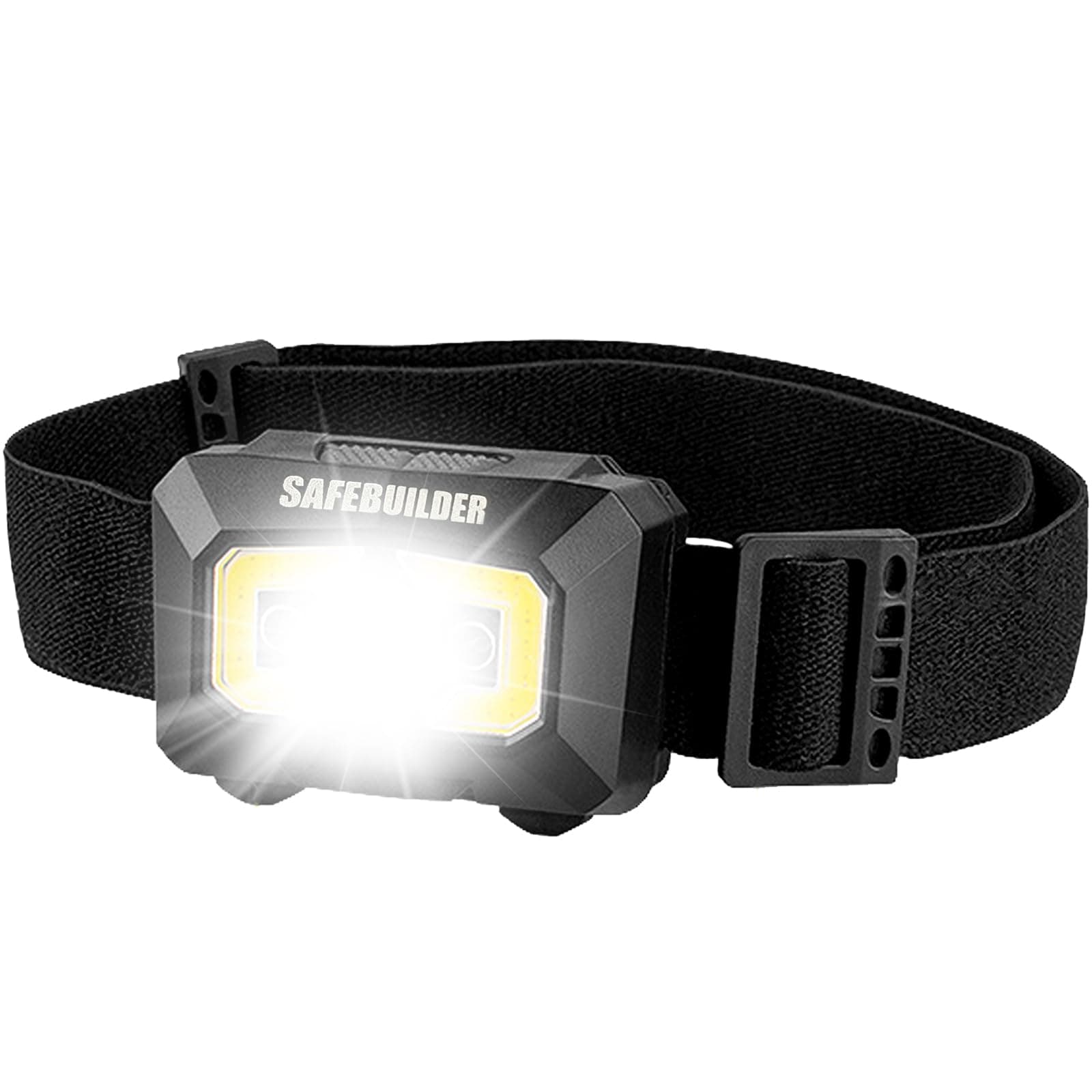 Construction Safety Helmet with Headlight Hard Hat Headlamp Adjustable Ventilation Hardhats Work Head Protection Certified ANSI/ISEA Z89.1