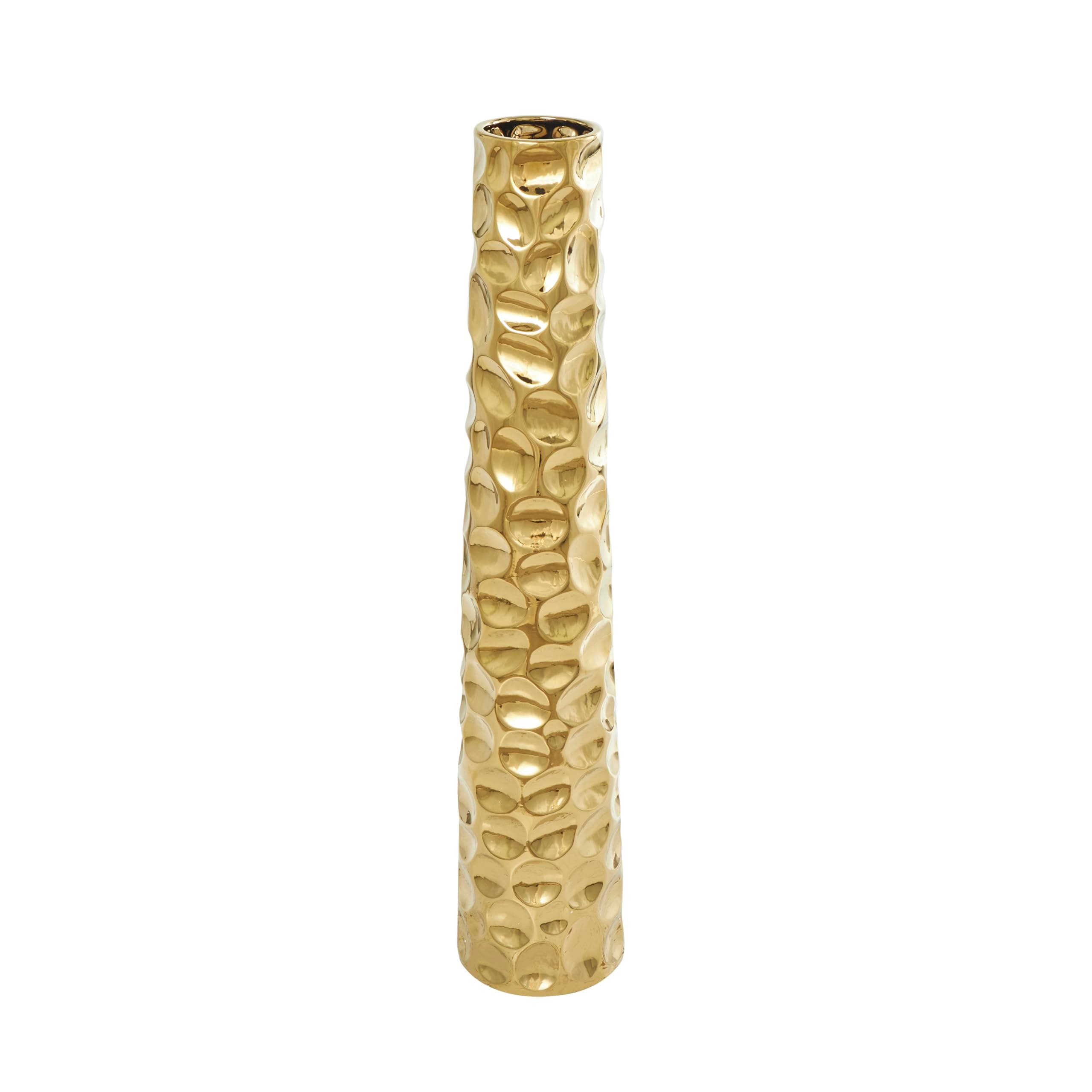 Contemporary Gold Ceramic Vase