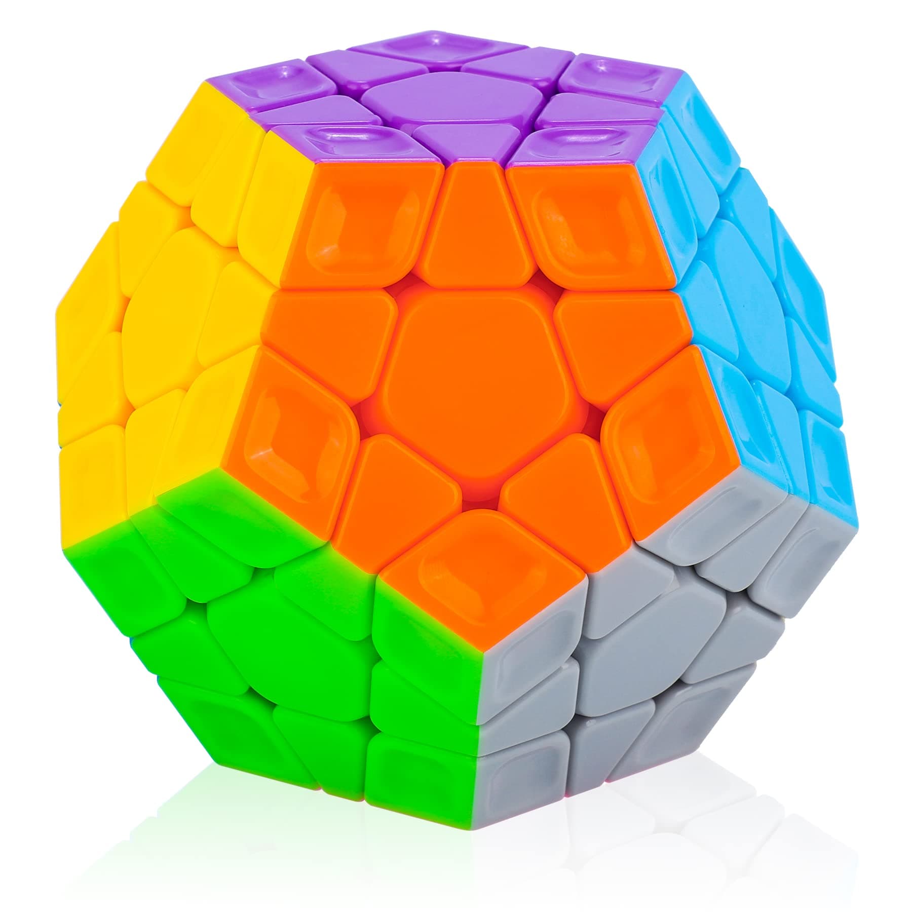 Cooja Megaminx Rubix Cube Dodecahedron Stickerless Magic Cube Smooth Speed Durable 3D Puzzle Cube Toy for Boys Girls