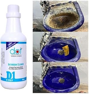 DOT Bathroom Descaler, Limescale Remover 400mL, ZERO SMELL, FUMES - India's 1st Real Foaming Formulation - Less liquid, More coverage - Removes Heavy Salt Stains