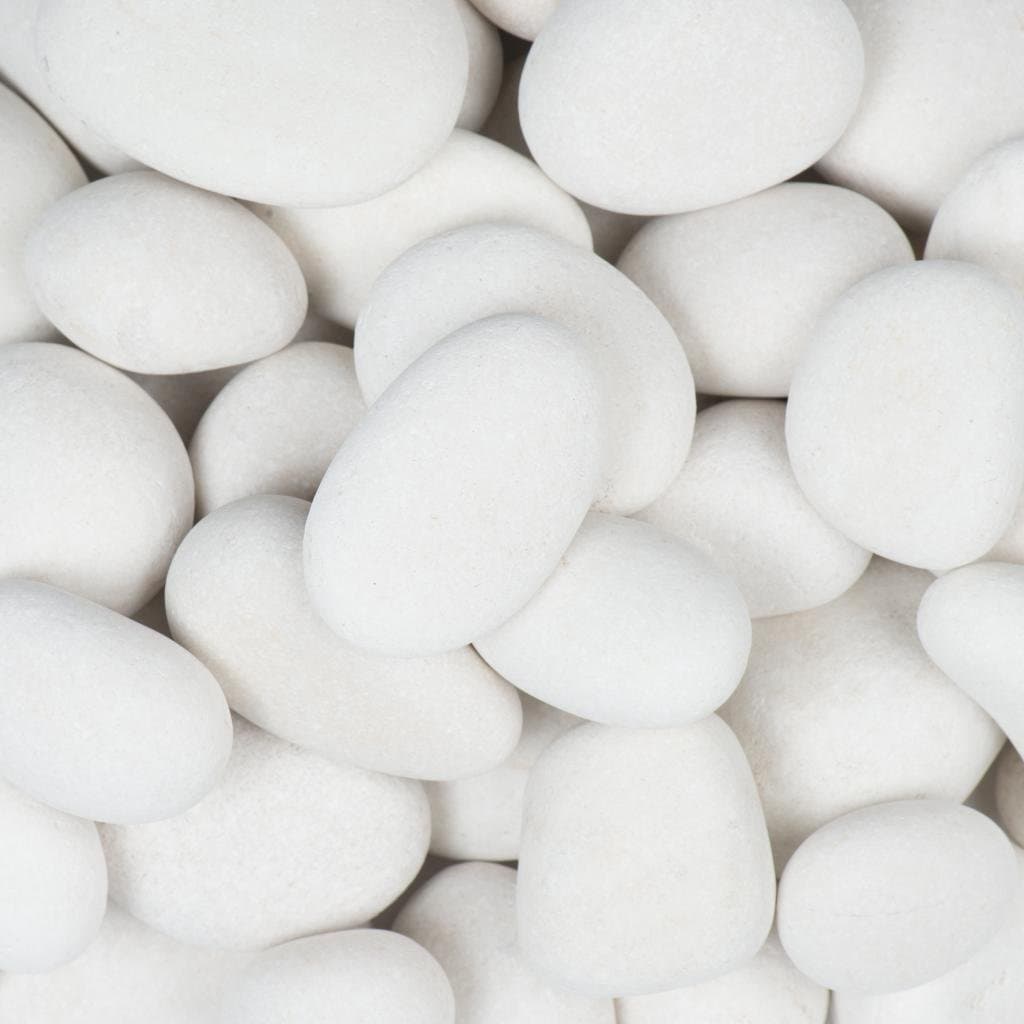 Margo 20 Lb White Small Egg Rock Caribbean Beach Pebbles